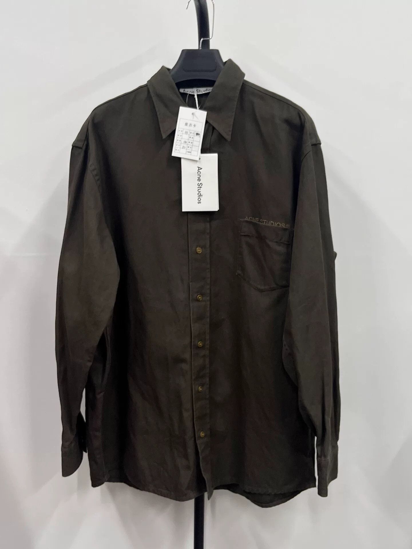 Acne Studios Acne Studios Logo Embroidered Cotton Linen Shirt 44 Size US S / EU 44-46 / 1 - 2 Thumbnail