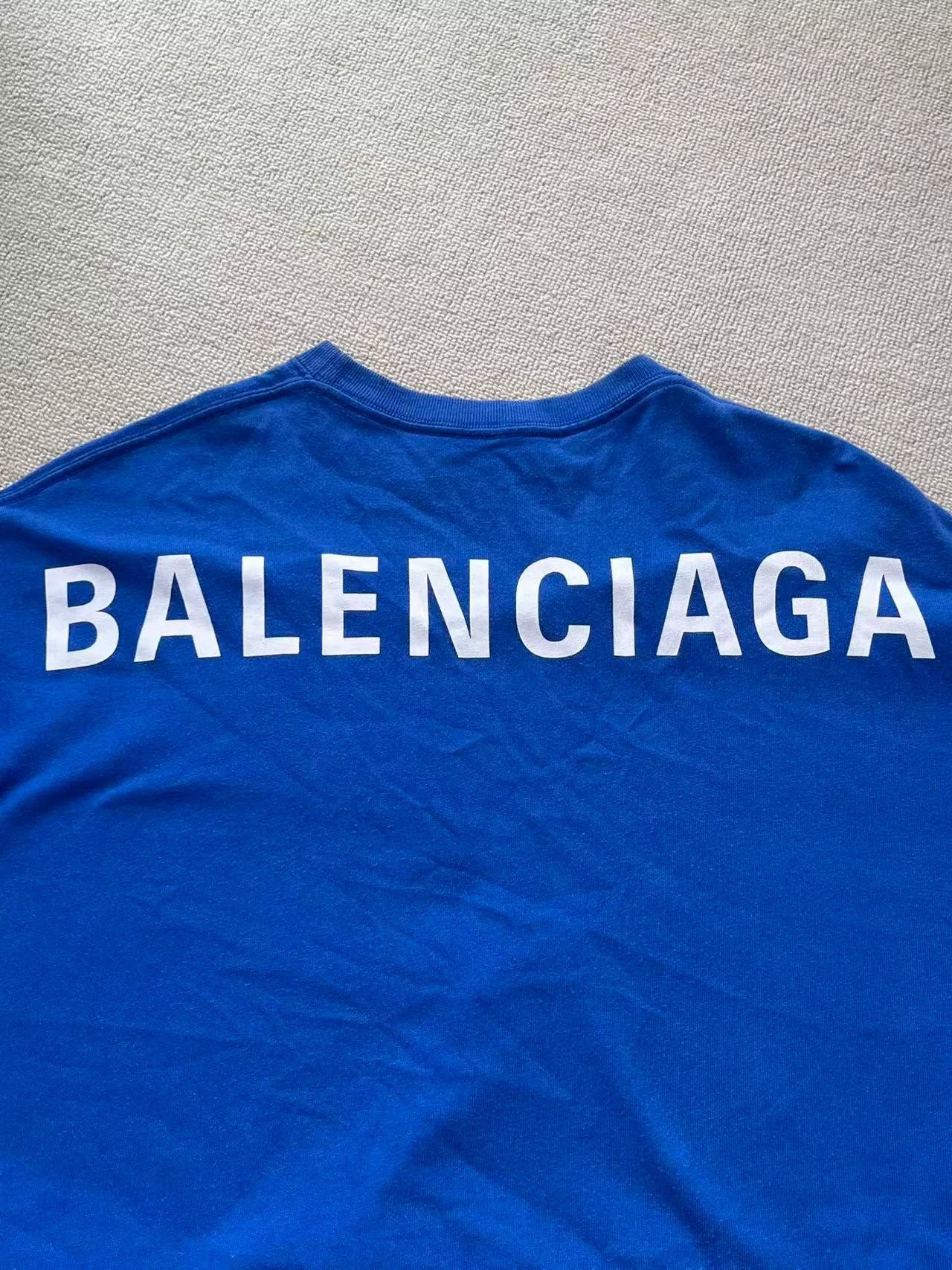 Balenciaga Balenciaga Back Logo T-Shirt Blue Size S Size US S / EU 44-46 / 1 - 4 Thumbnail