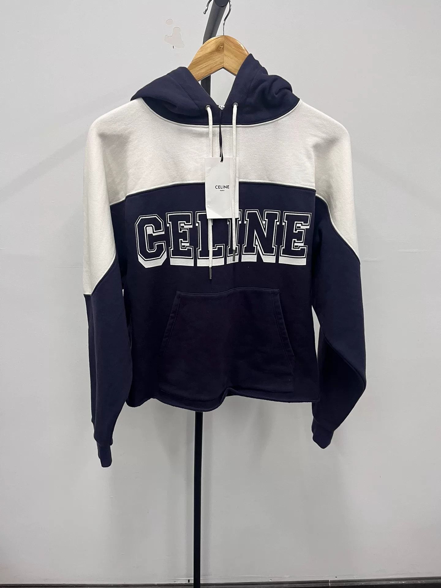 Celine Celine SS23 Logo Print Bicolor Hoodie S Size S / US 4 / IT 40 - 2 Thumbnail