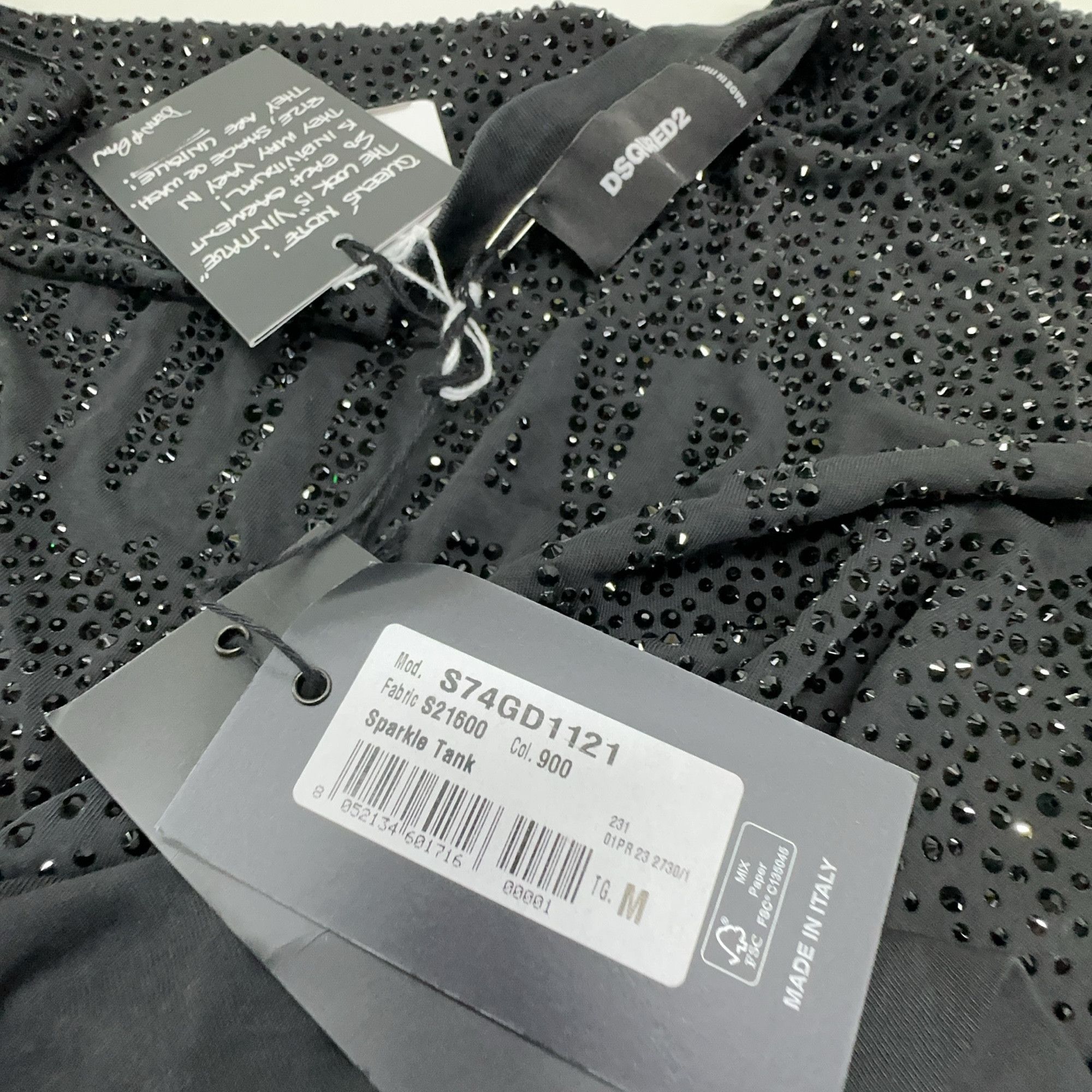 Dsquared2 DSQUARED2 Studded Logo Tank Top M Size US M / EU 48-50 / 2 - 4 Thumbnail