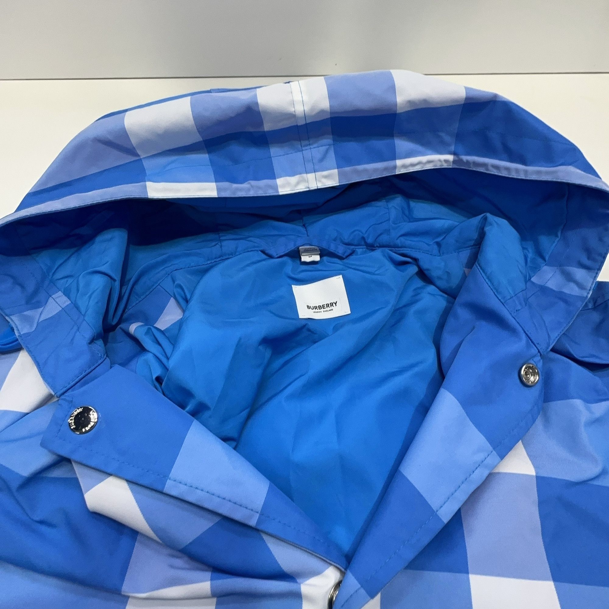 Burberry Burberry Blue Check Hooded Jacket M Size US M / EU 48-50 / 2 - 6 Thumbnail