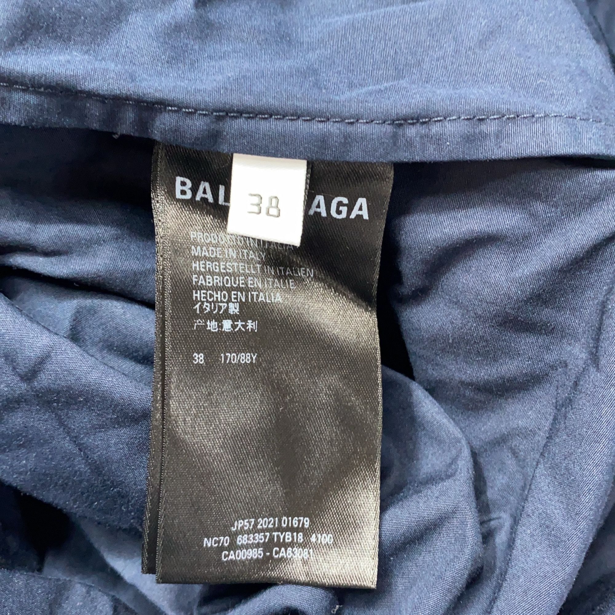 Balenciaga Balenciaga Unity Logo Blue Long Sleeve Shirt 38 Size US S / EU 44-46 / 1 - 3 Thumbnail