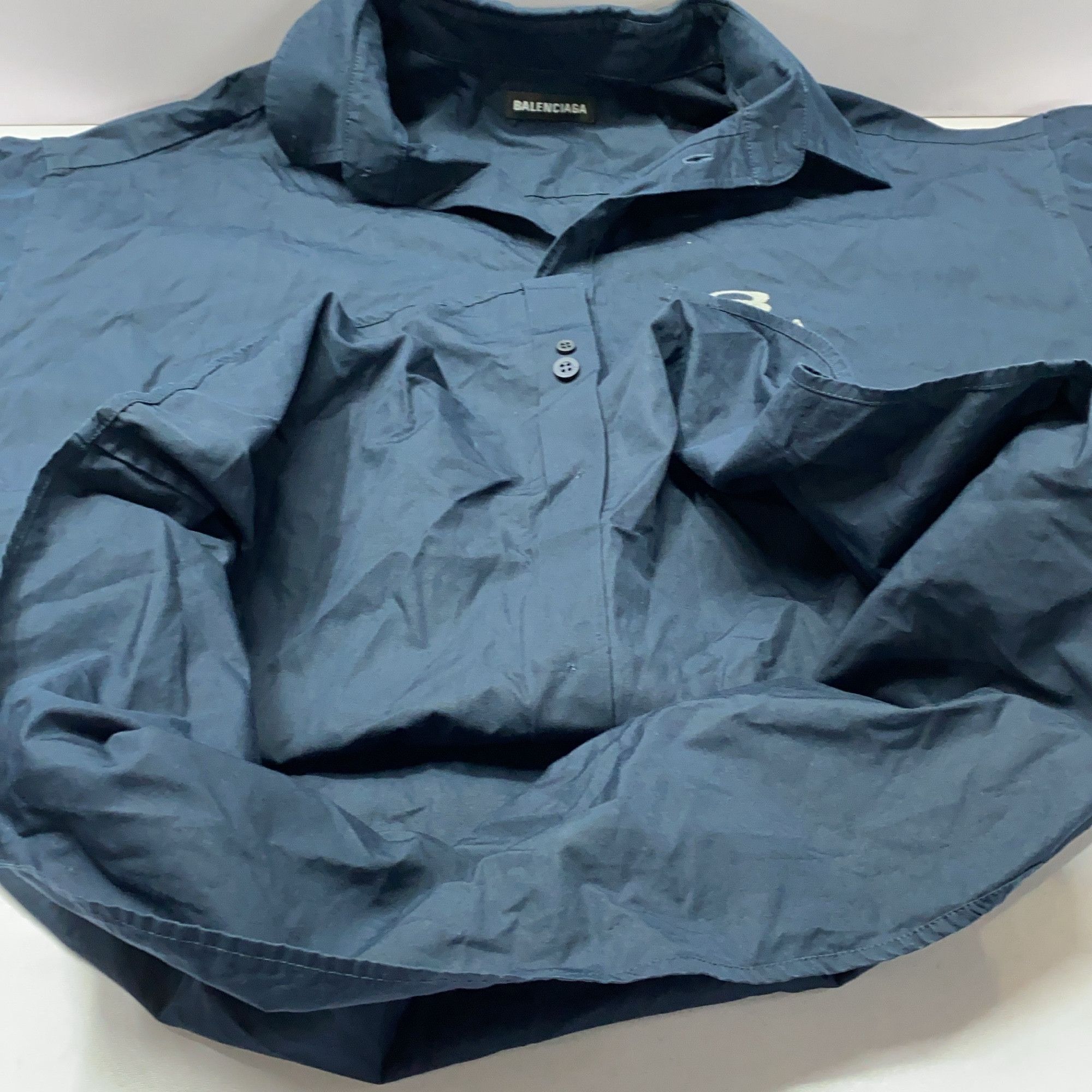 Balenciaga Balenciaga Unity Logo Blue Long Sleeve Shirt 38 Size US S / EU 44-46 / 1 - 11 Thumbnail
