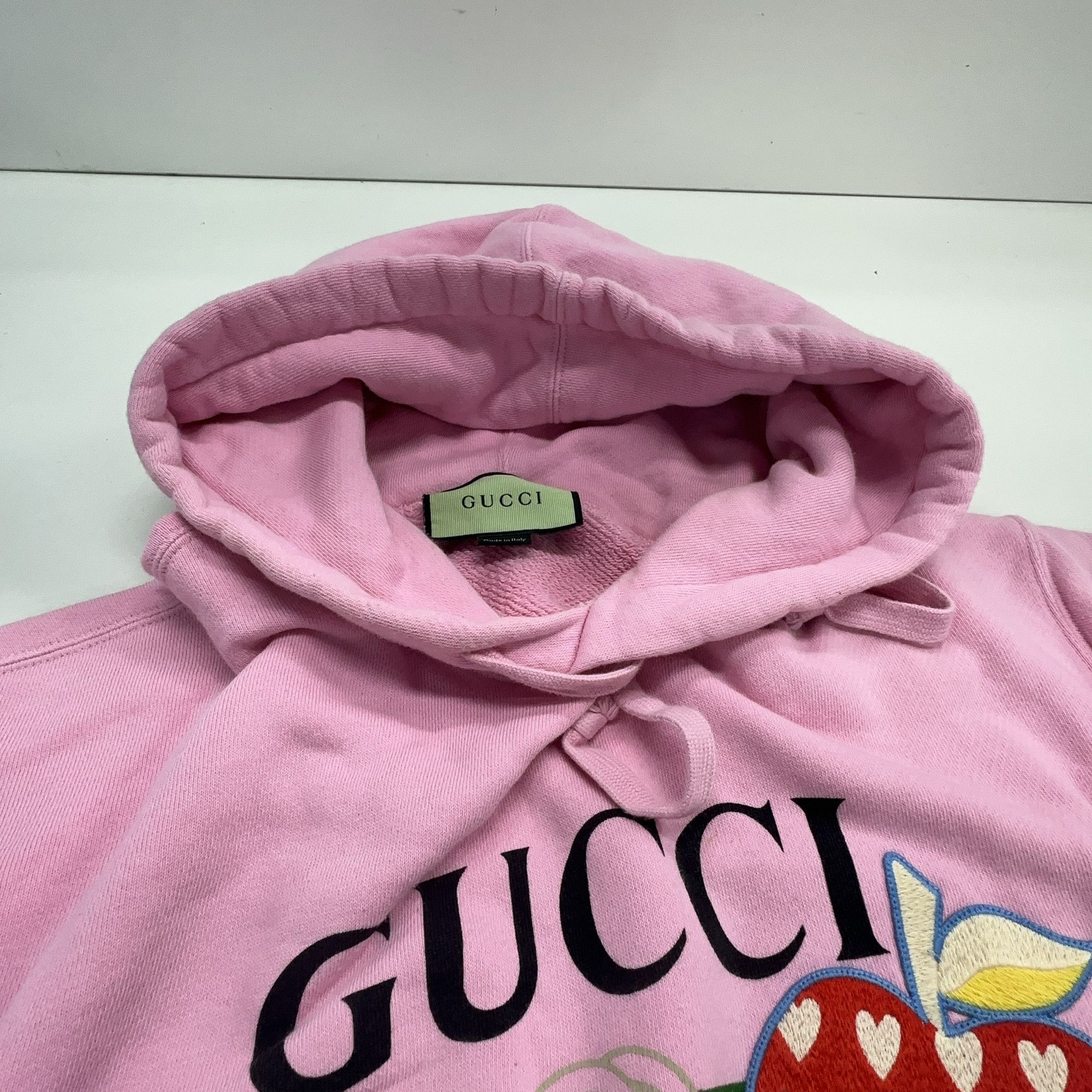 Gucci Gucci Apple Graphic Hoodie Pink Size L Size US L / EU 52-54 / 3 - 6 Thumbnail