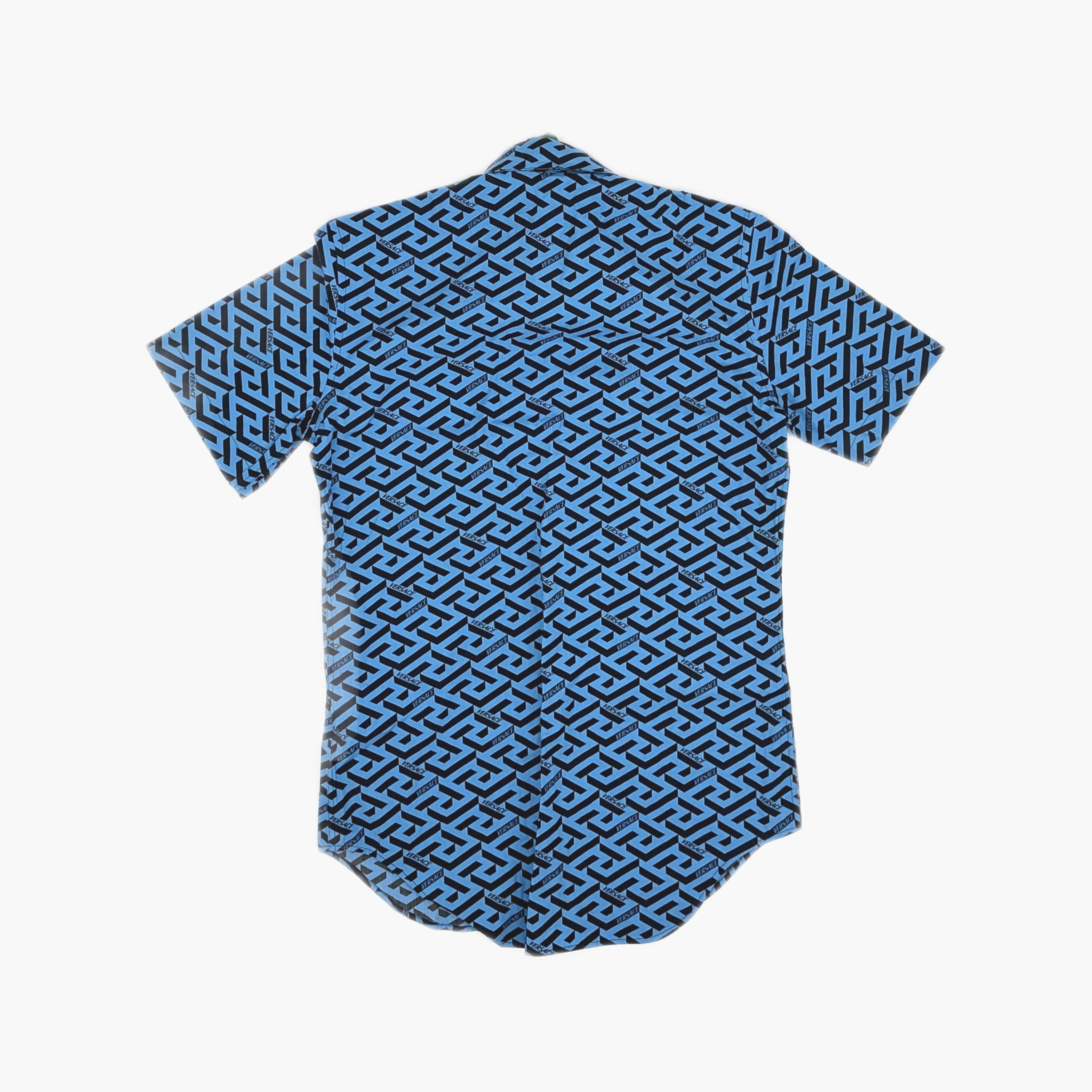 Versace Versace Greca Geometric Short Sleeve Shirt 37 Size US S / EU 44-46 / 1 - 2 Thumbnail