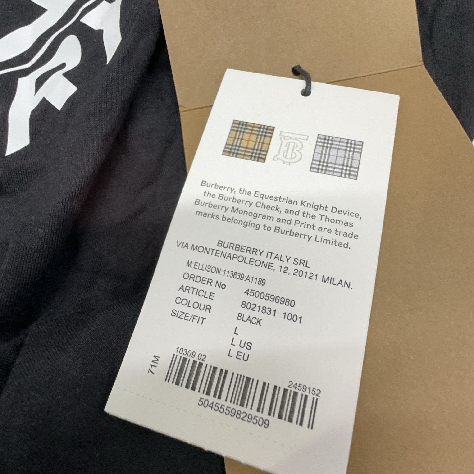 Burberry Burberry Monogram Logo T-Shirt Size L Size US L / EU 52-54 / 3 - 9 Thumbnail