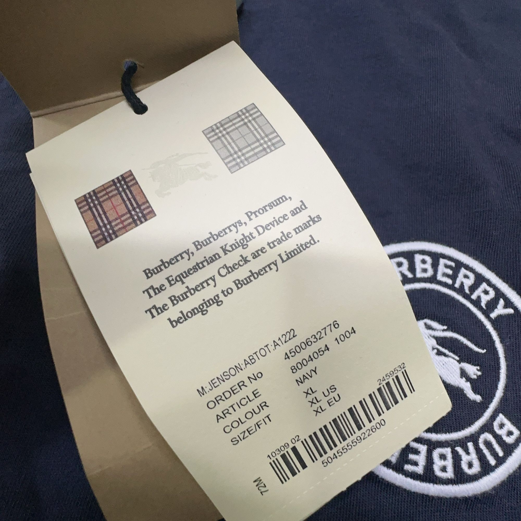 Burberry Burberry Horseferry Logo Navy T-Shirt XL Size US XL / EU 56 / 4 - 10 Thumbnail
