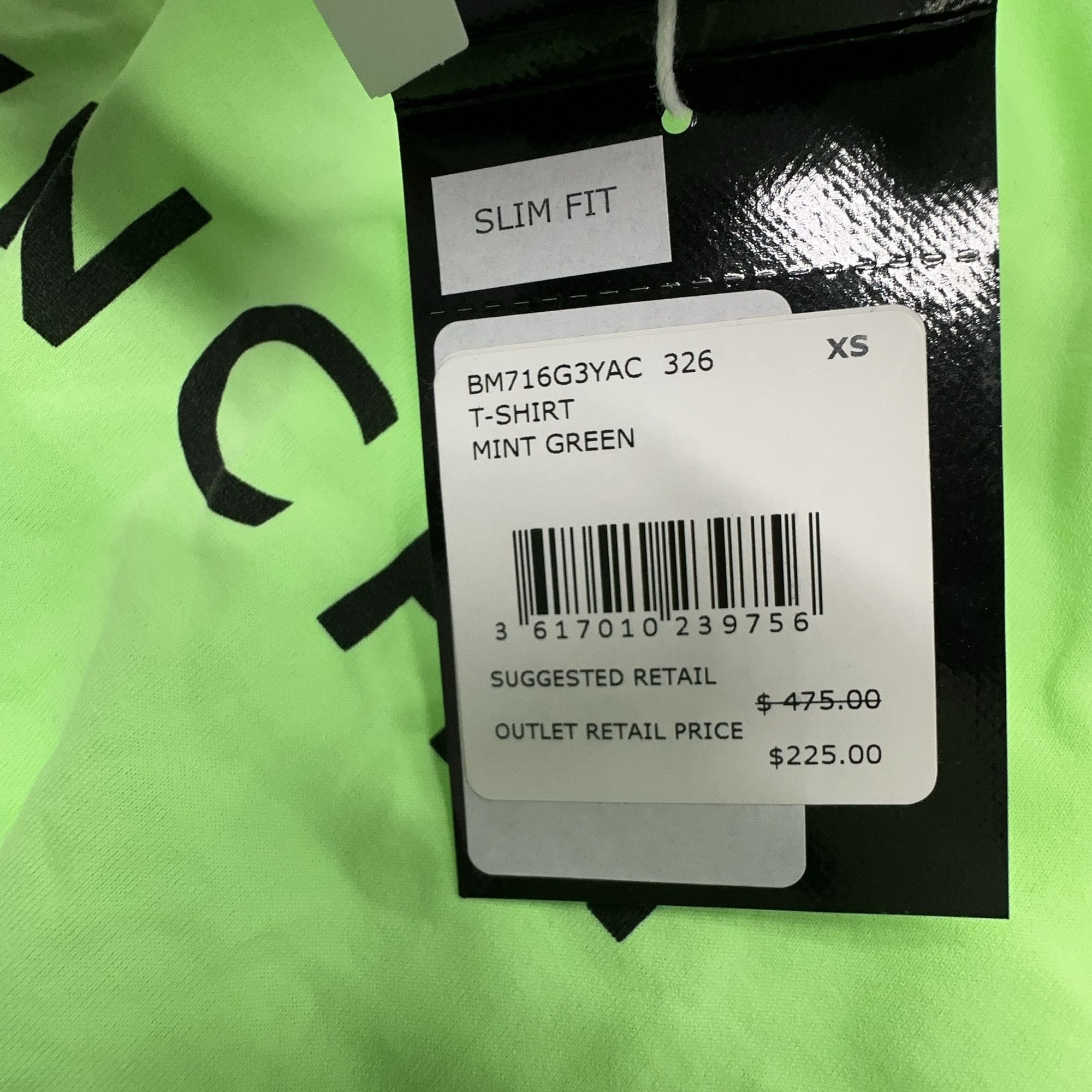 Givenchy Givenchy Mint Green Logo Print Slim T-Shirt XS Size US XS / EU 42 / 0 - 5 Thumbnail
