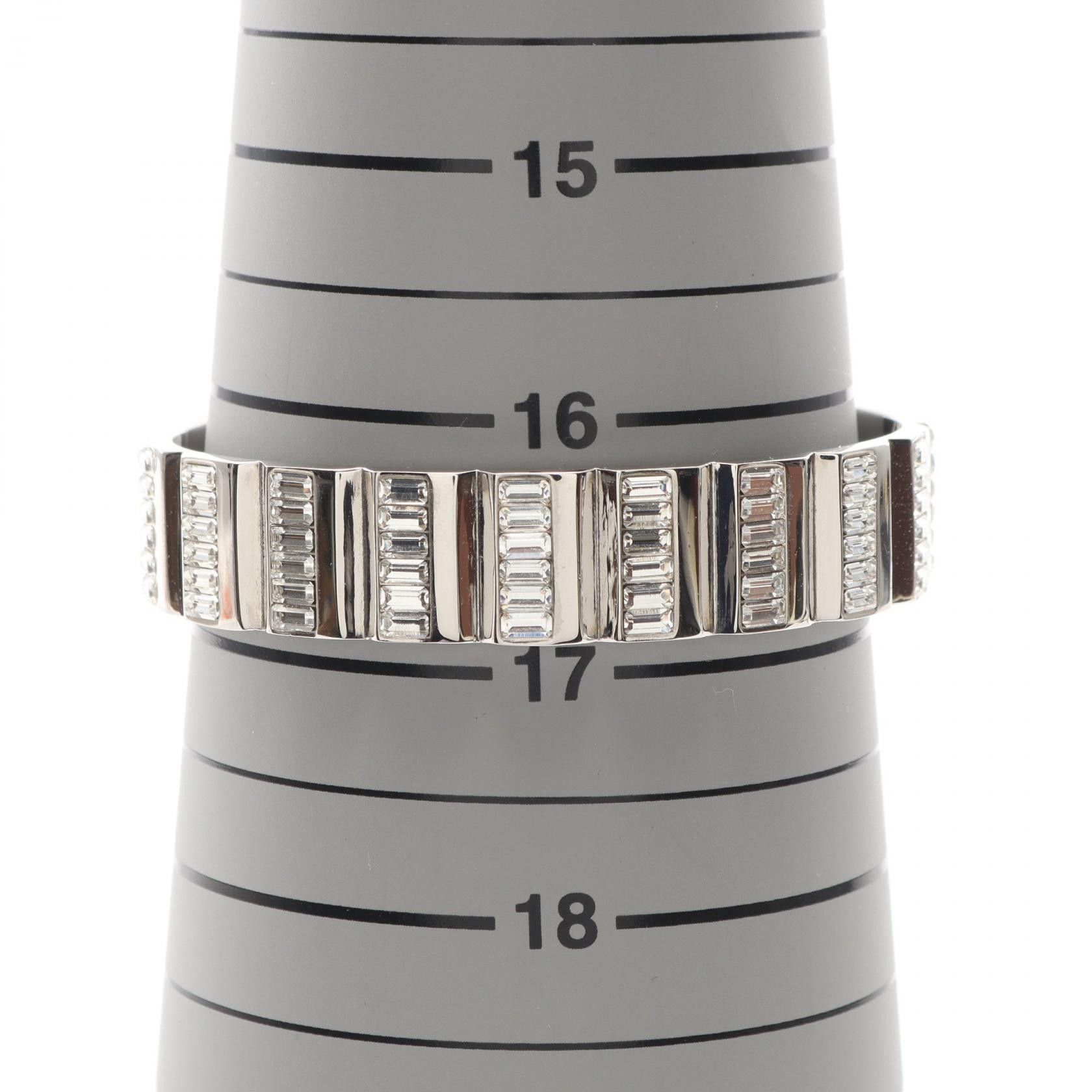 Yves Saint Laurent Yves Saint Laurent Saint Laurent Paris Stainless Steel Rhinestone Bangle Metal Bangle DUTY FREE for USA Size ONE SIZE - 4 Thumbnail