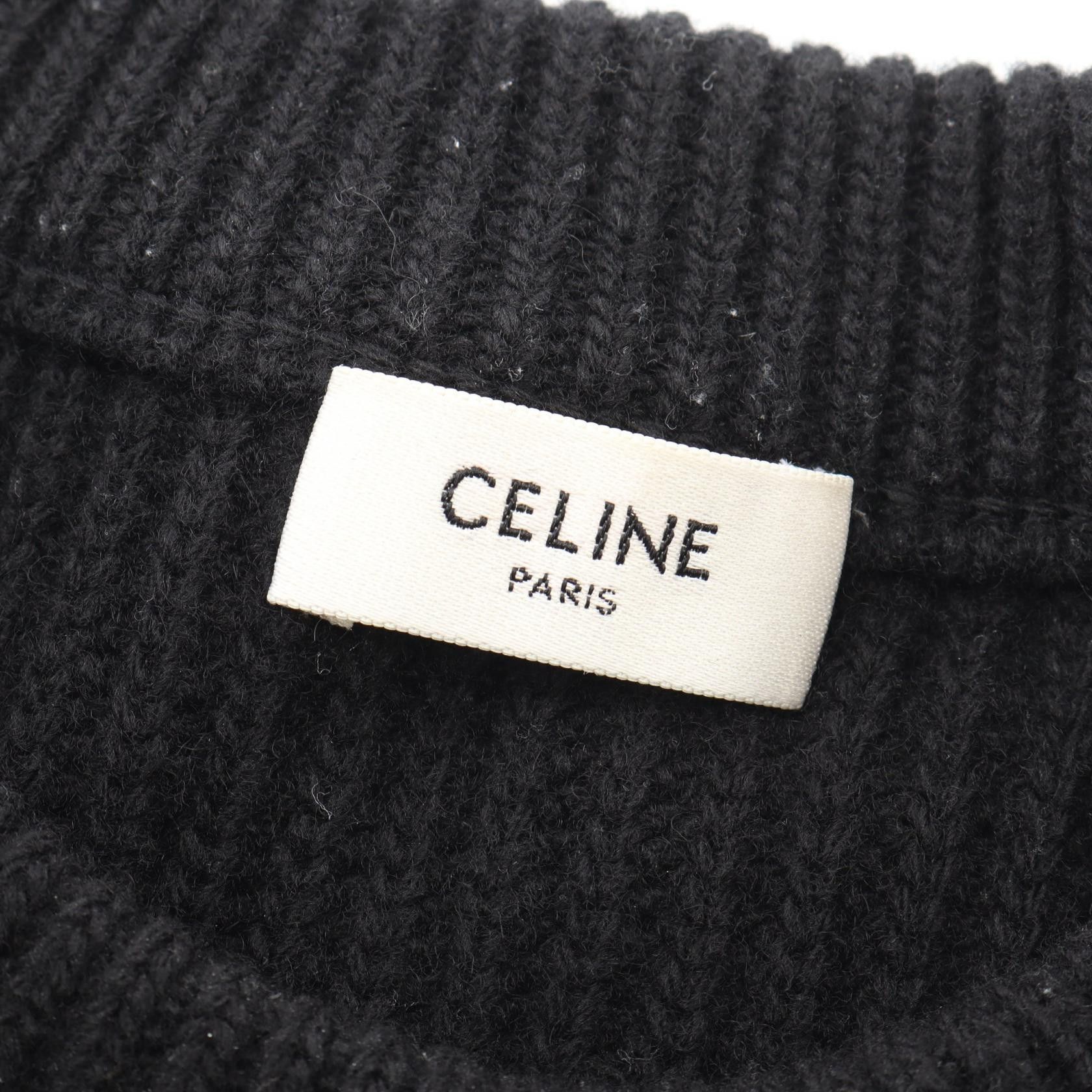 Celine Celine Celine Logo Oversize Wool Knit Top Textile Tops 2A19R423P DUTY FREE for USA Size ONE SIZE - 3 Thumbnail