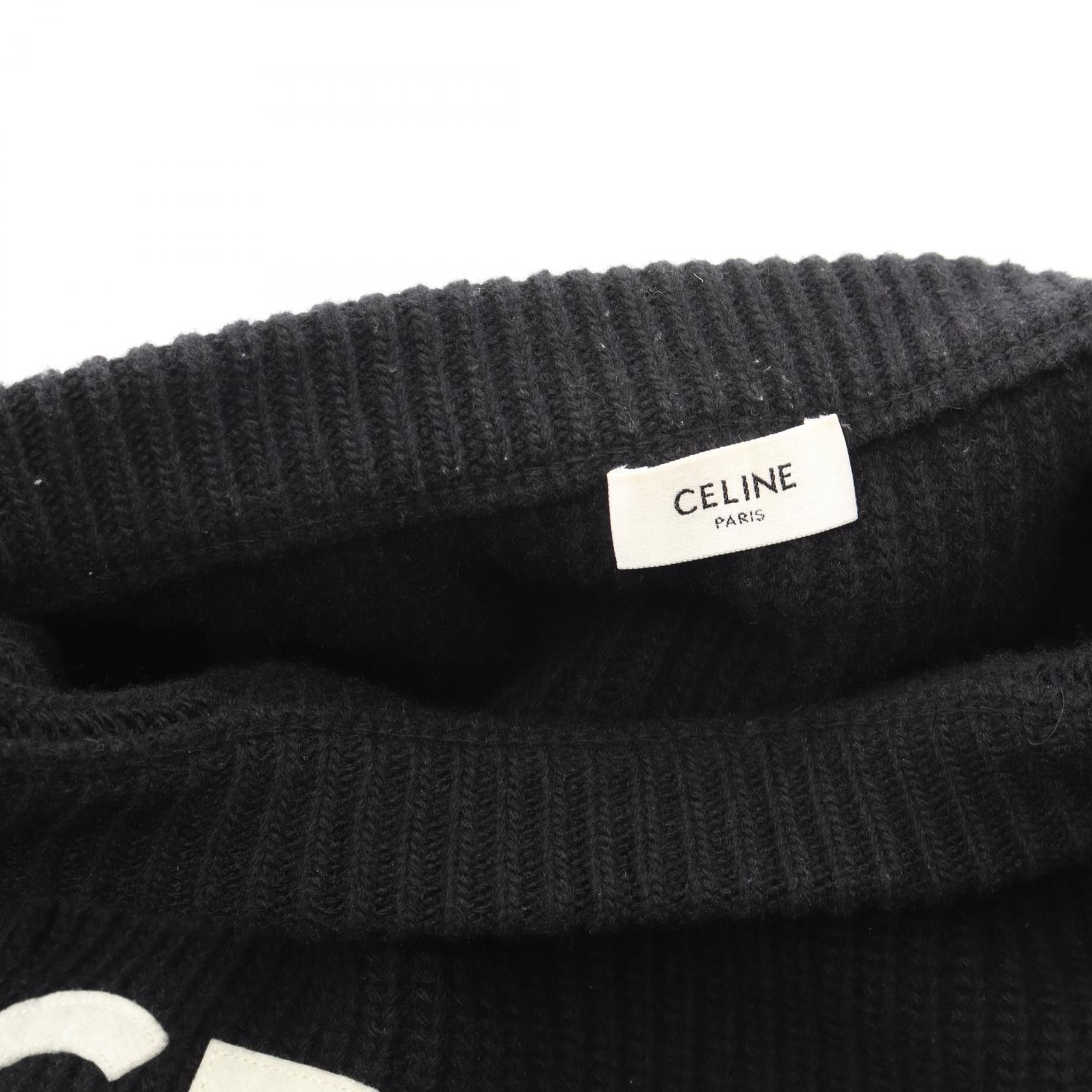 Celine Celine Celine Logo Oversize Wool Knit Top Textile Tops 2A19R423P DUTY FREE for USA Size ONE SIZE - 5 Thumbnail