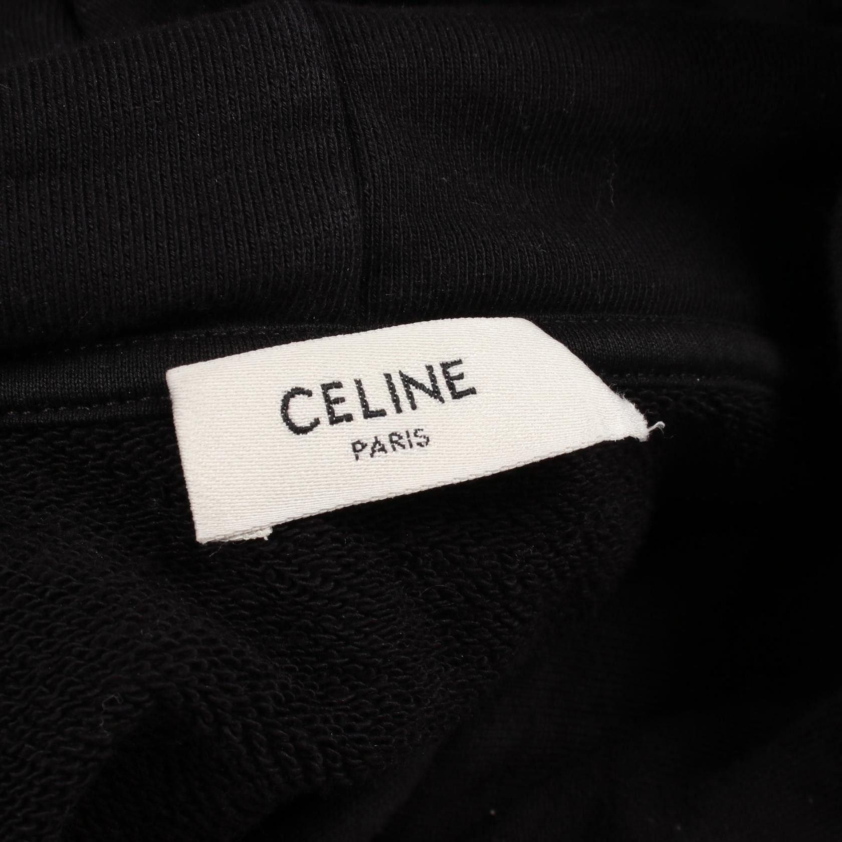 Celine Celine CELINE Logo Loose Hoodie Cotton Top Textile Sweatshirts & Hoodies 2Y468670Q DUTY FREE for USA Size ONE SIZE - 3 Thumbnail