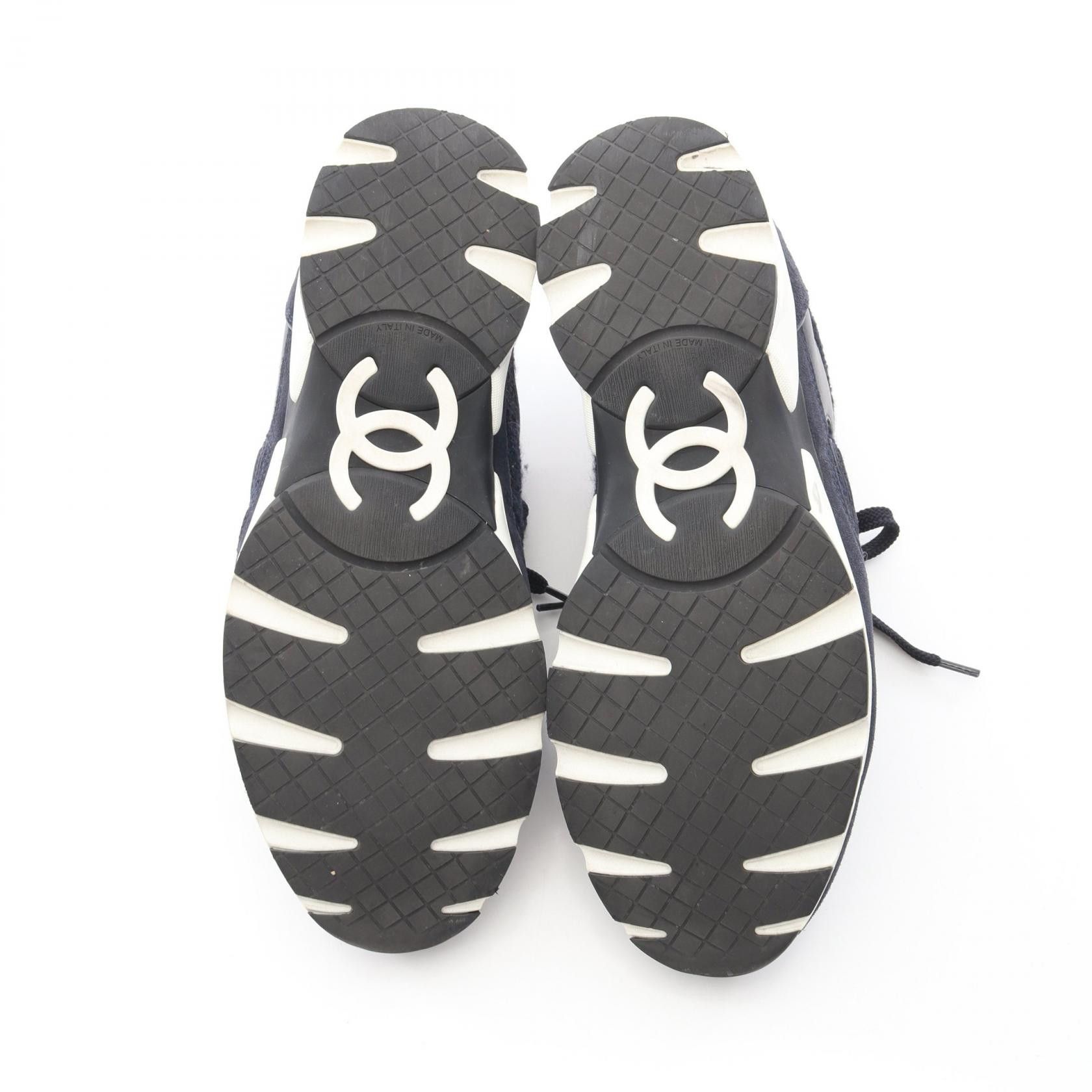 Chanel Chanel Chanel Coco Mark Fabric Suede Leather Sneakers Textile Shoes G39068 DUTY FREE for USA Size ONE SIZE - 4 Thumbnail