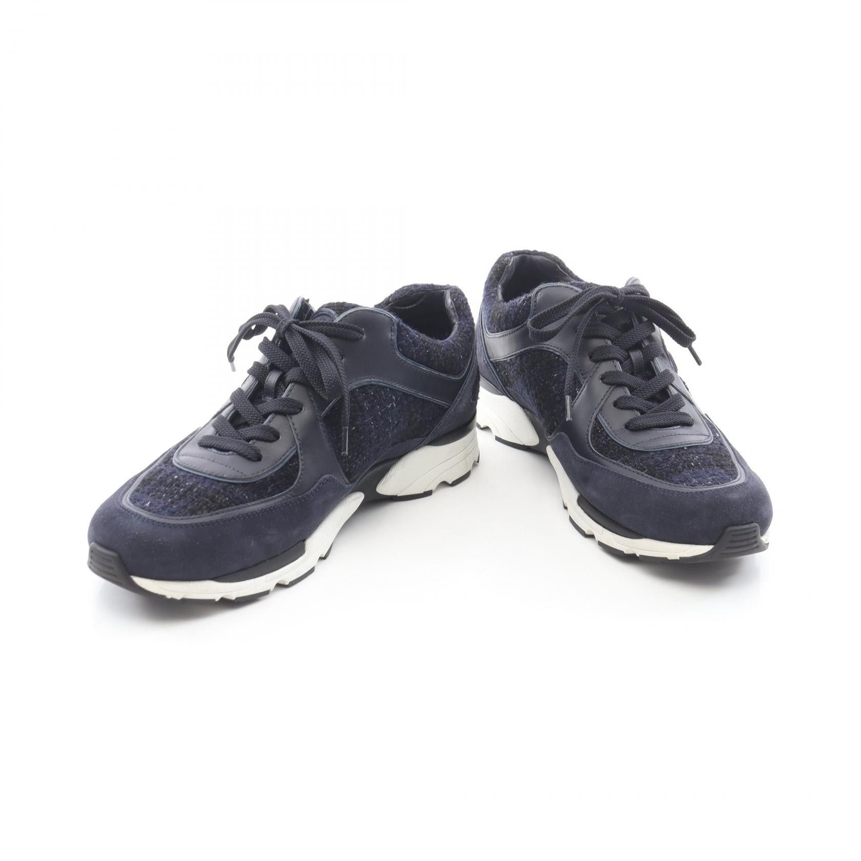 Chanel Chanel Chanel Coco Mark Fabric Suede Leather Sneakers Textile Shoes G39068 DUTY FREE for USA Size ONE SIZE - 3 Thumbnail