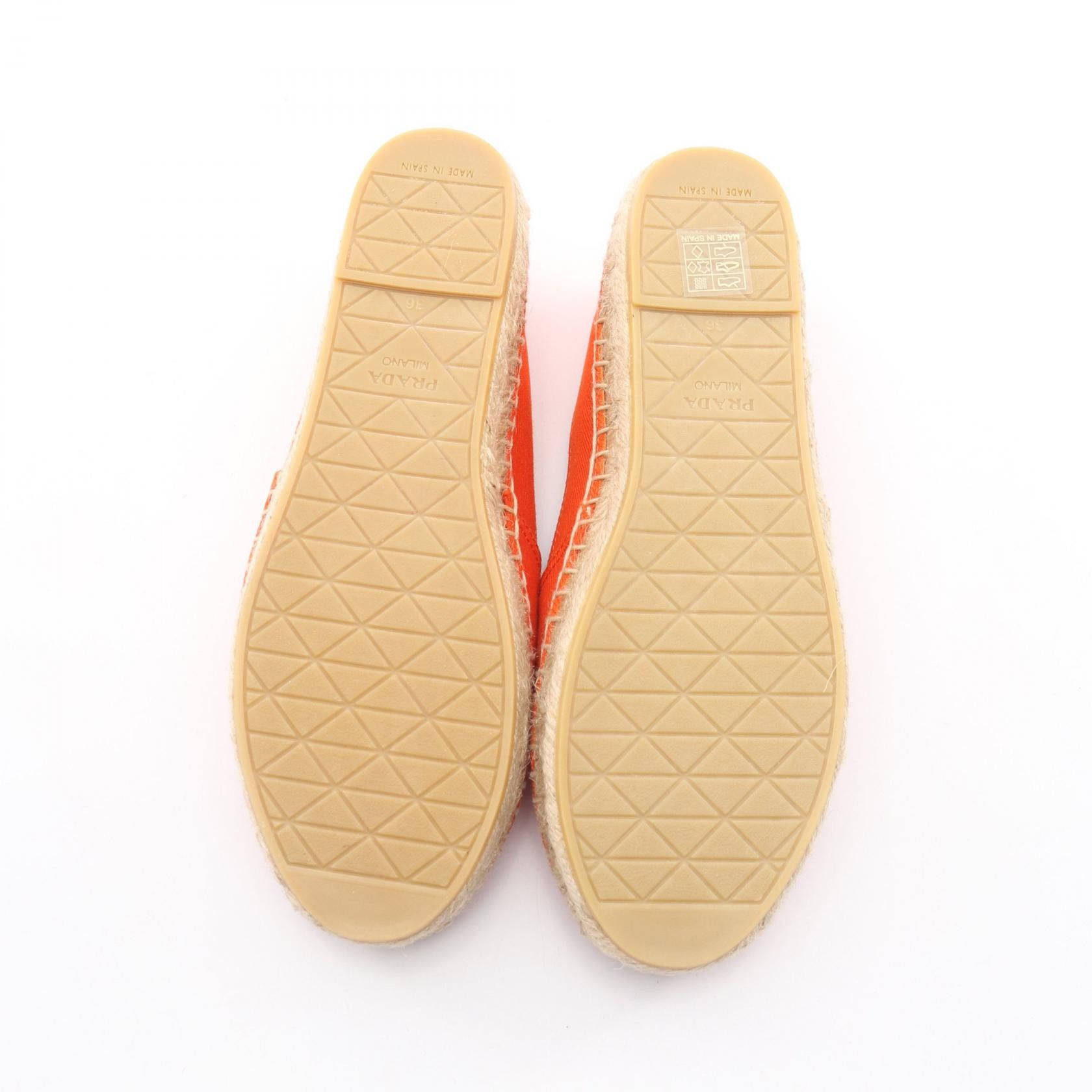 Prada Prada Prada Triangle Logo Canvas Espadrille Slip On Textile Shoes 1S839M DUTY FREE for USA Size ONE SIZE - 4 Thumbnail