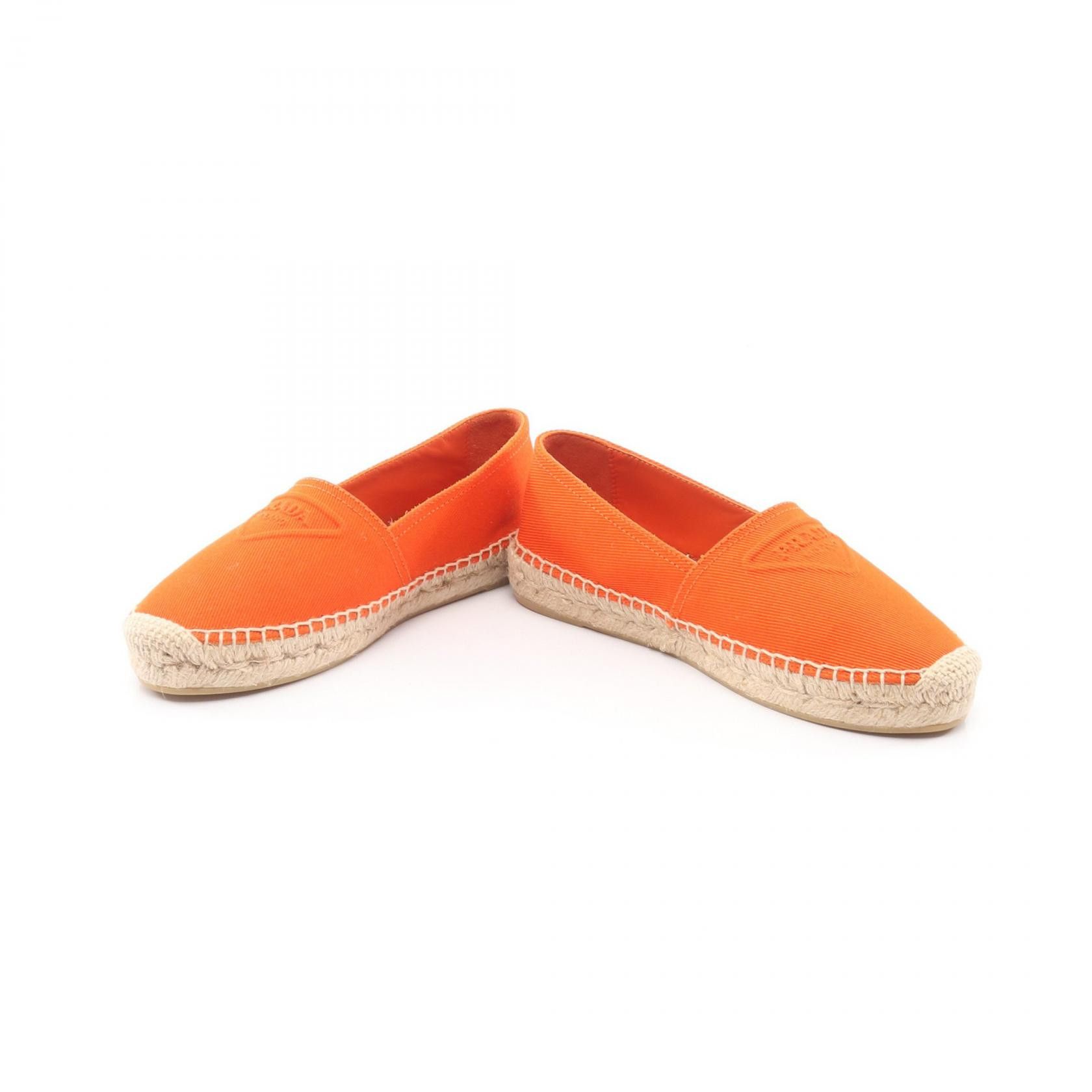Prada Prada Prada Triangle Logo Canvas Espadrille Slip On Textile Shoes 1S839M DUTY FREE for USA Size ONE SIZE - 3 Thumbnail