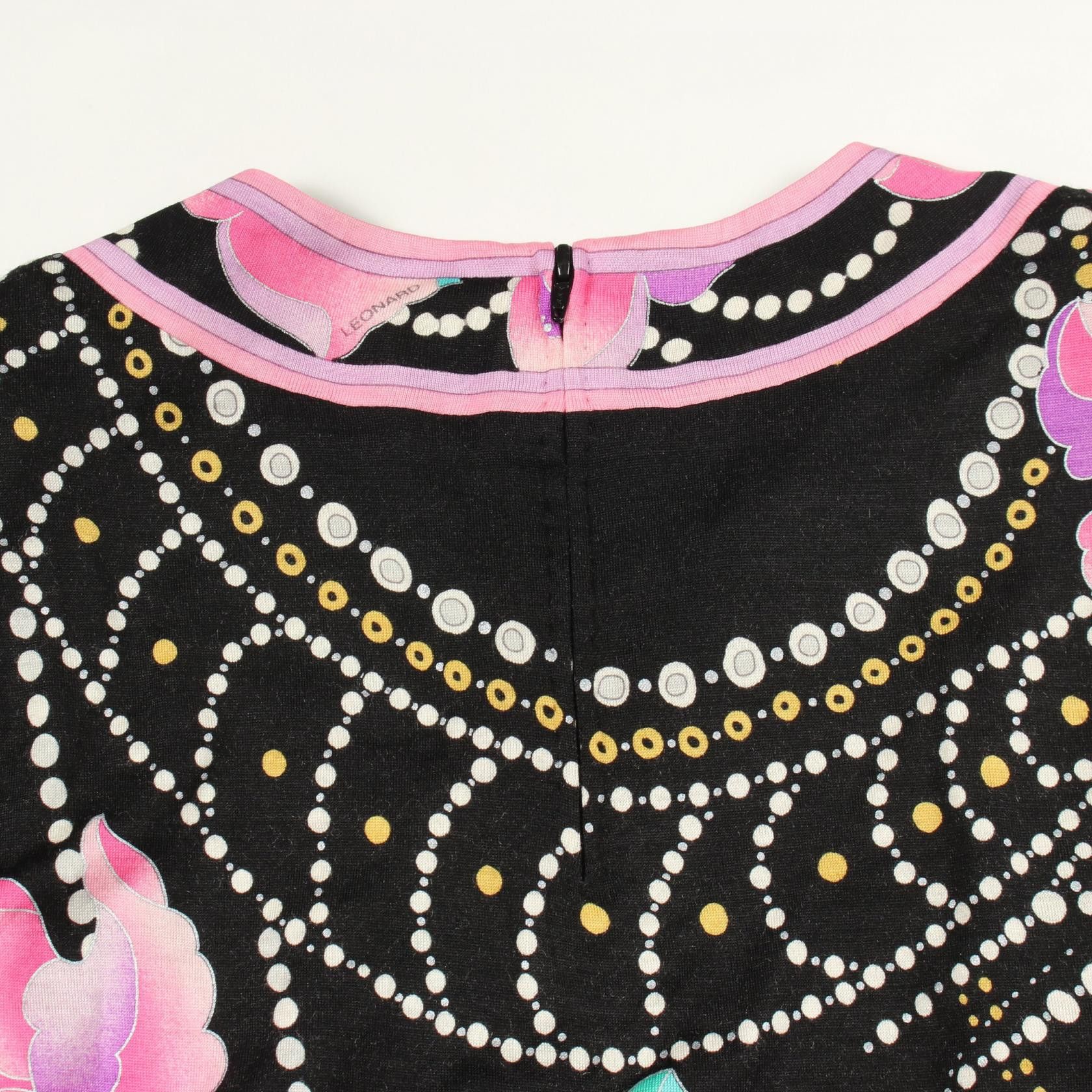 Other Leonard LEONARD FASHION Floral Wool Silk Top Textile Tops DUTY FREE for USA Size ONE SIZE - 5 Thumbnail