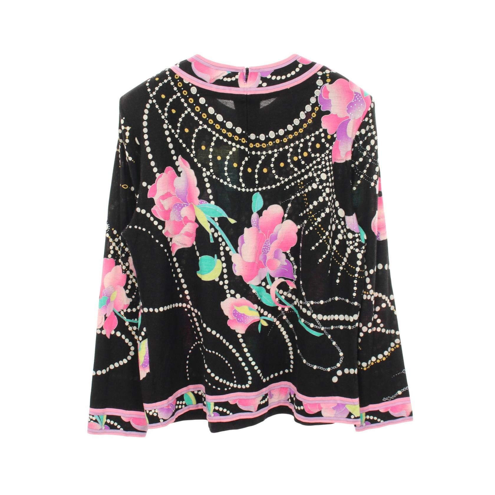 Other Leonard LEONARD FASHION Floral Wool Silk Top Textile Tops DUTY FREE for USA Size ONE SIZE - 2 Thumbnail