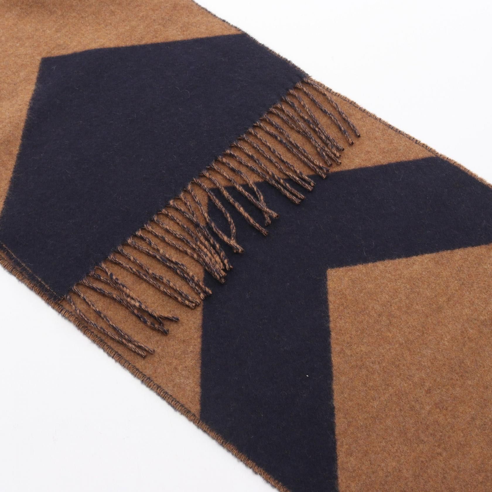 Hermes Hermes Hermes Kazak Chevron Cashmere Scarf Textile Scarf DUTY FREE for USA Size ONE SIZE - 2 Thumbnail