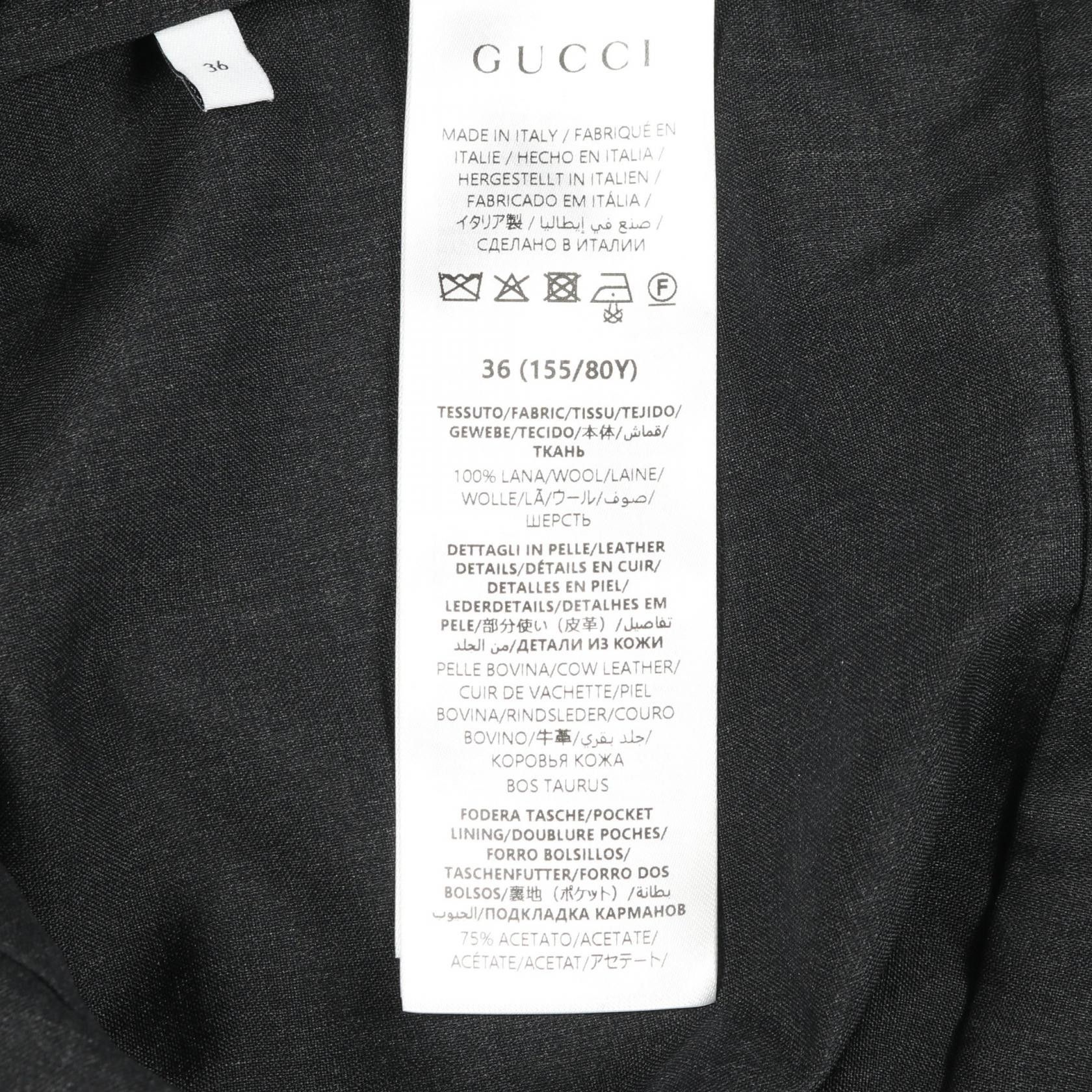 Gucci Gucci Gucci Horsebit Wool Dress Textile Dresses DUTY FREE for USA Size ONE SIZE - 4 Thumbnail