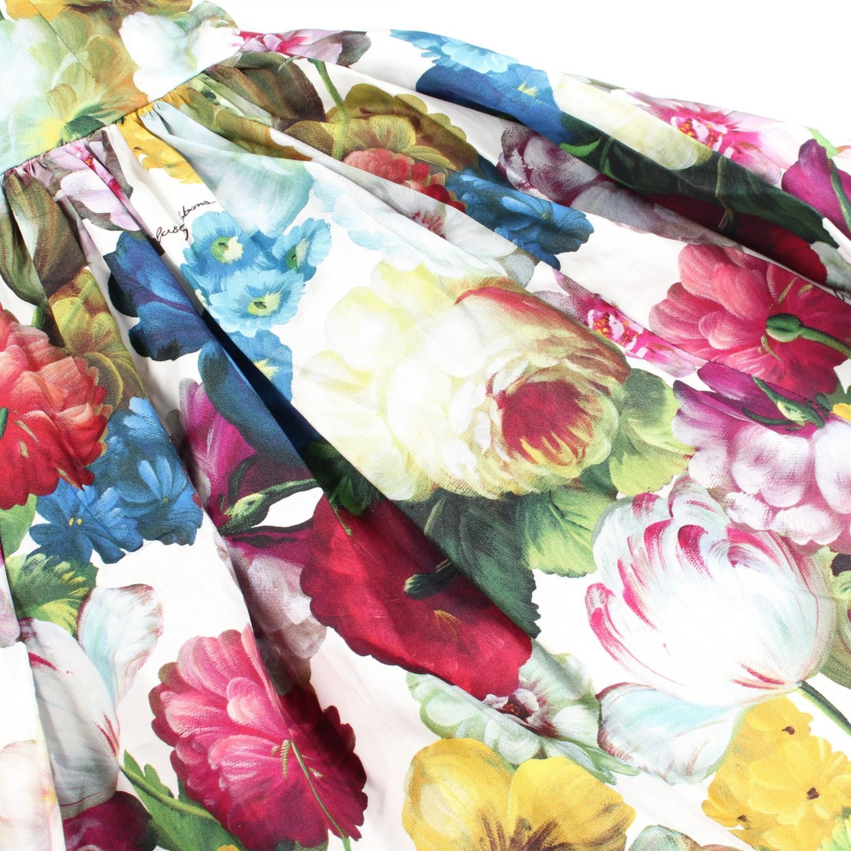 Dolce & Gabbana Dolce & Gabbana Dolce & Gabbana Floral Print Cotton Skirt Textile Skirts F4CFAT40 DUTY FREE for USA Size ONE SIZE - 6 Thumbnail