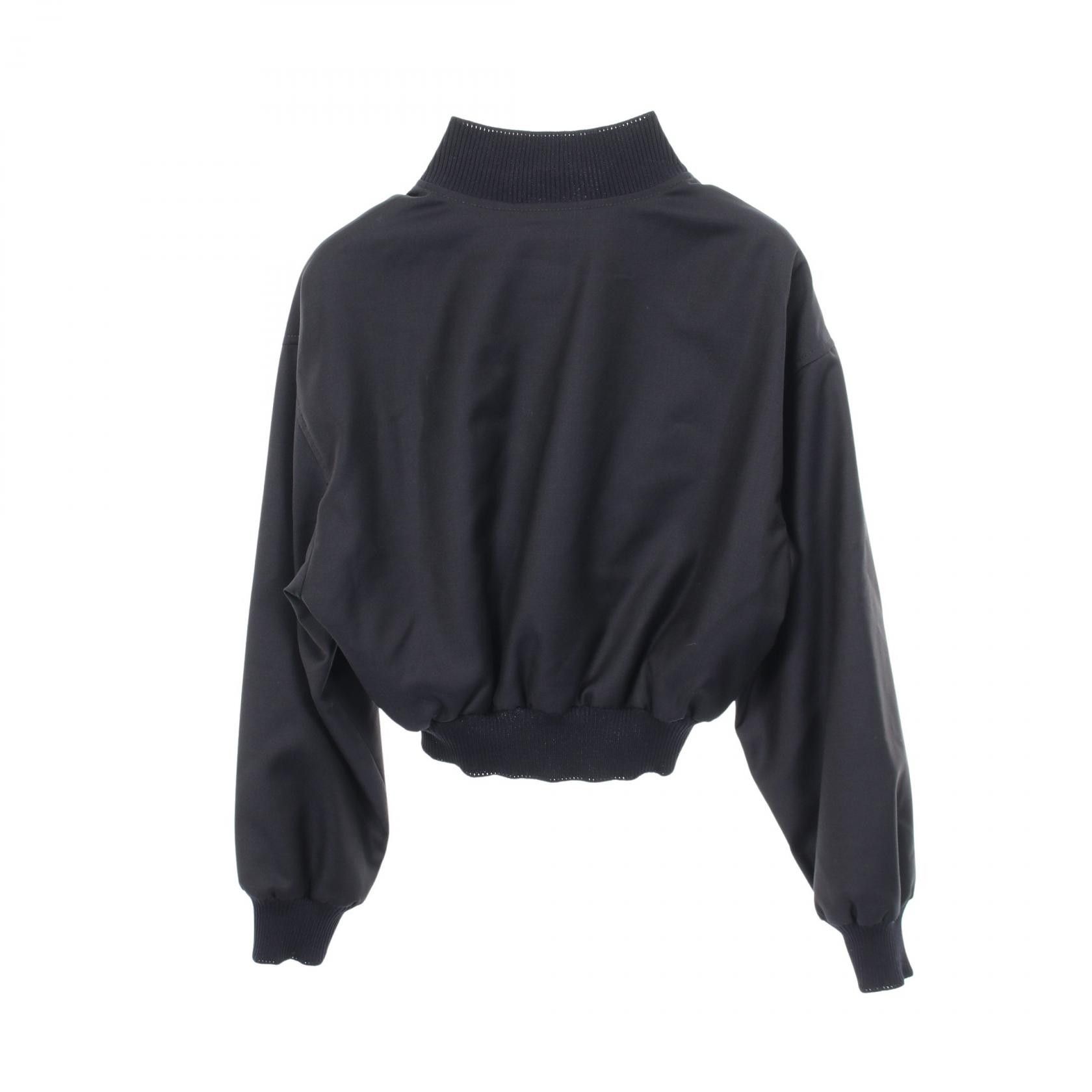 Miu Miu Miu Miu Miu Miu Logo Embroidered Wool Cropped Jacket Textile Outerwear ML936 DUTY FREE for USA Size ONE SIZE - 2 Thumbnail