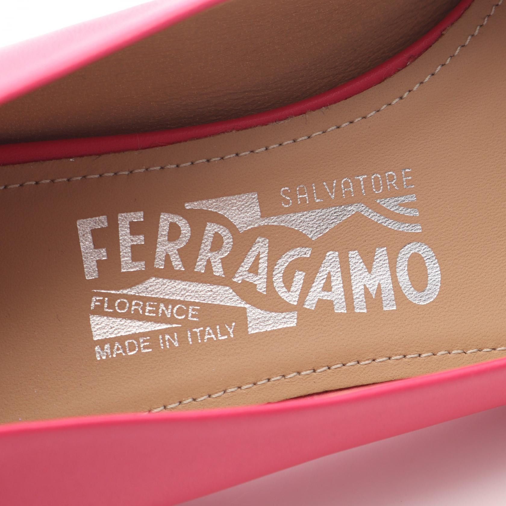 Salvatore Ferragamo Salvatore Ferragamo Salvatore Ferragamo FLAIR Leather Pumps Leather Shoes DUTY FREE for USA Size ONE SIZE - 5 Thumbnail