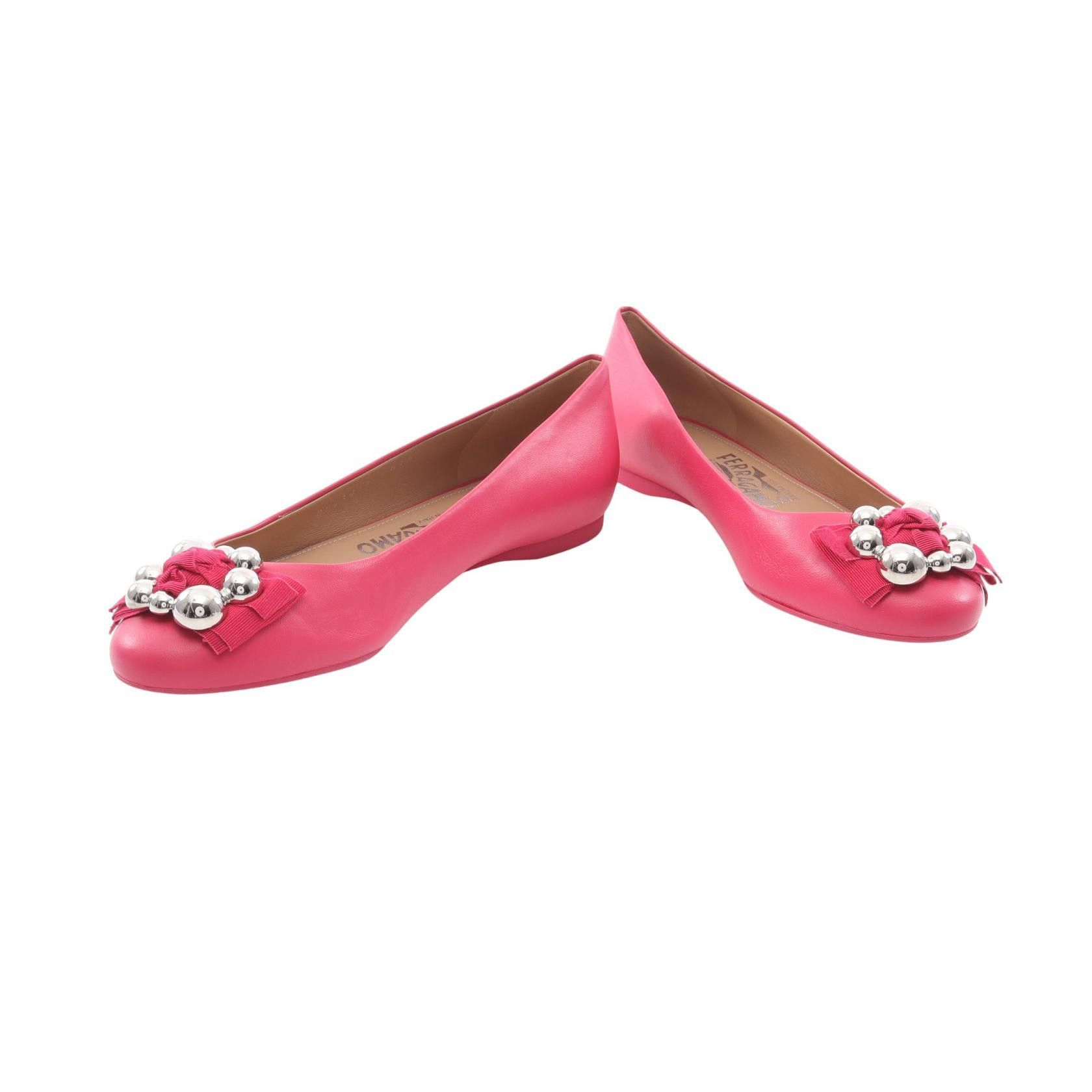 Salvatore Ferragamo Salvatore Ferragamo Salvatore Ferragamo FLAIR Leather Pumps Leather Shoes DUTY FREE for USA Size ONE SIZE - 3 Thumbnail