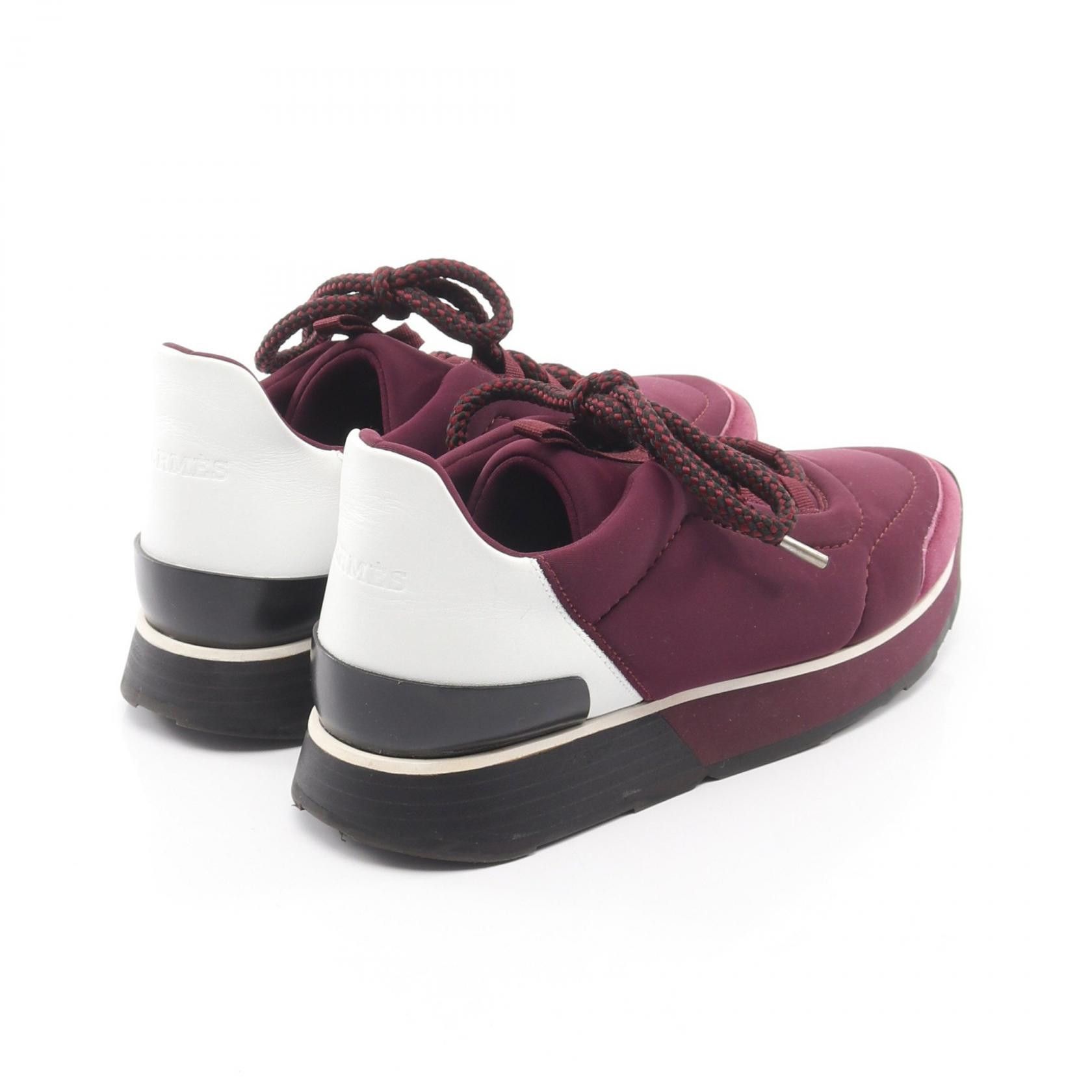 Hermes Hermes Hermes Miles Leather Fabric Sneakers Leather Shoes DUTY FREE for USA Size ONE SIZE - 2 Thumbnail