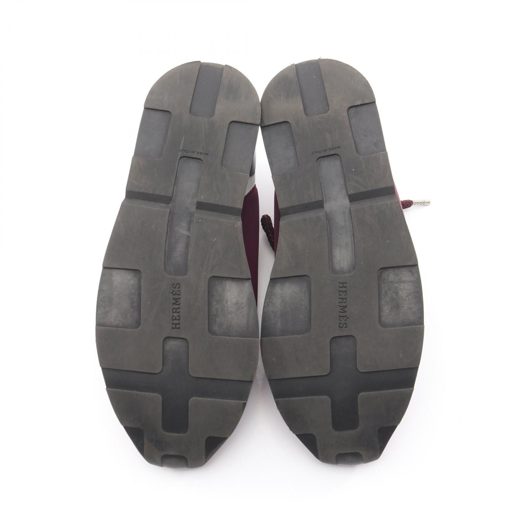 Hermes Hermes Hermes Miles Leather Fabric Sneakers Leather Shoes DUTY FREE for USA Size ONE SIZE - 4 Thumbnail