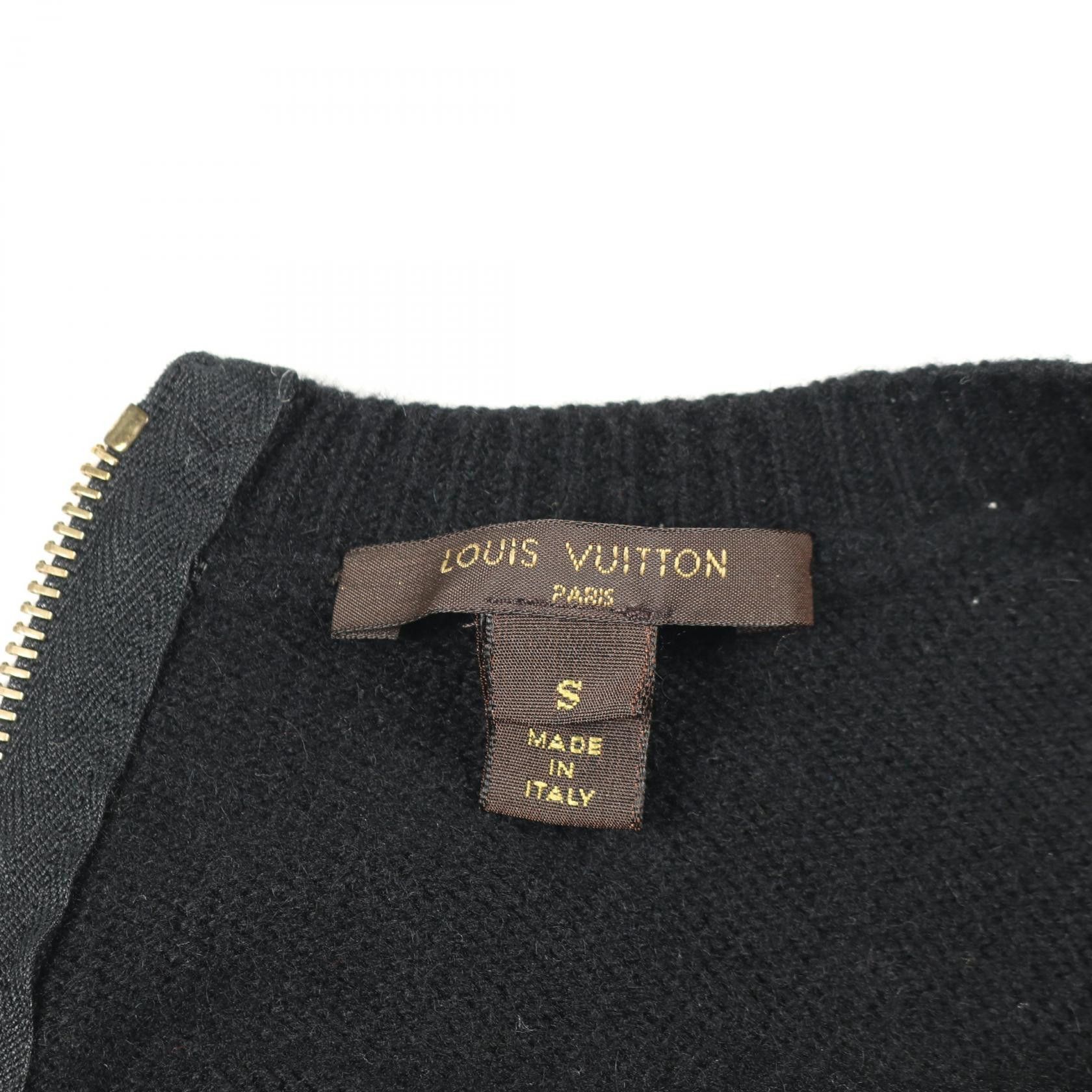Louis Vuitton Louis Vuitton Louis Vuitton Cashmere Dress Textile Dresses RW102AWRKD04MWB DUTY FREE for USA Size ONE SIZE - 3 Thumbnail