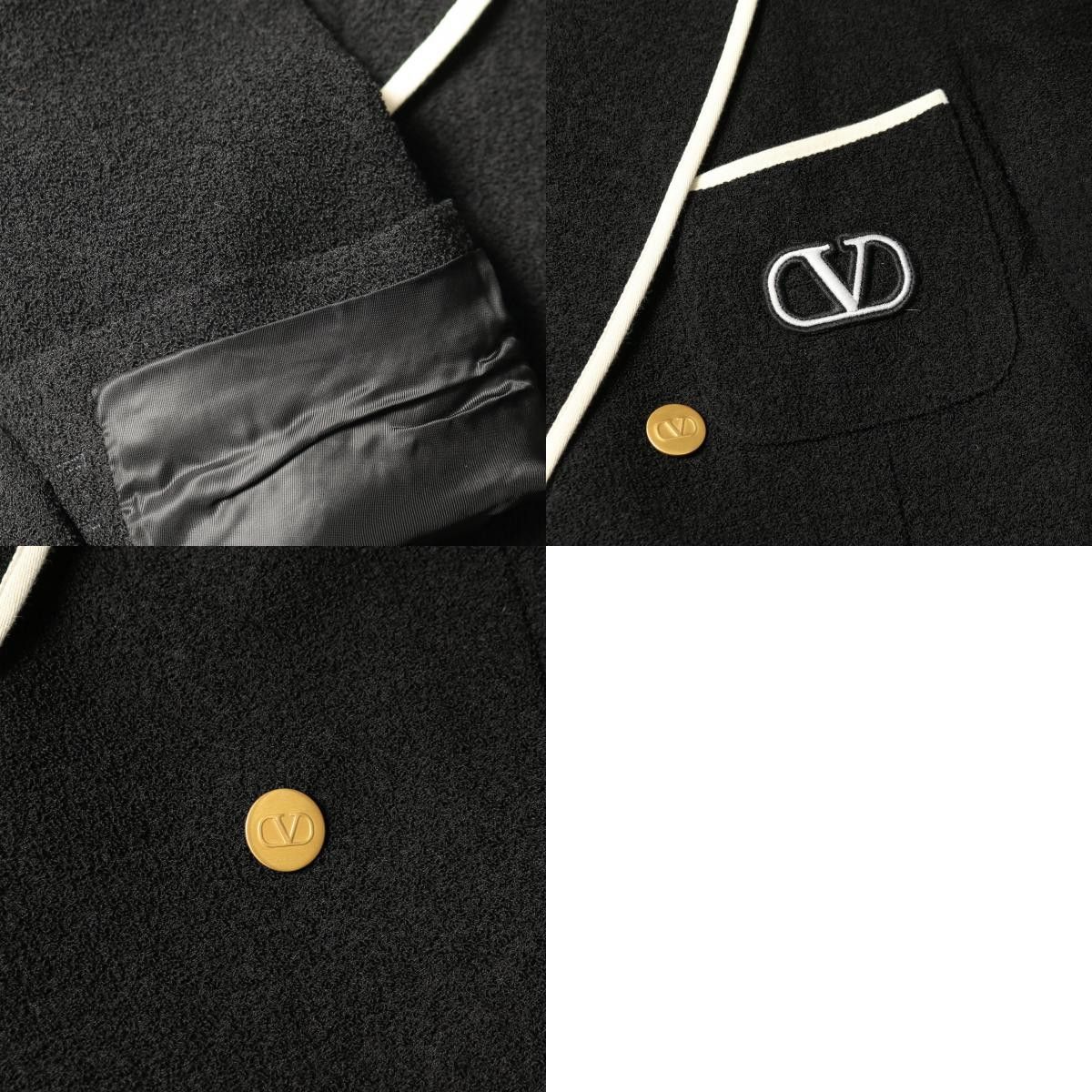 Valentino Valentino Valentino V logo double breasted wool nylon coat Textile Outerwear 2V3CEE60911 DUTY FREE for USA Size ONE SIZE - 10 Thumbnail