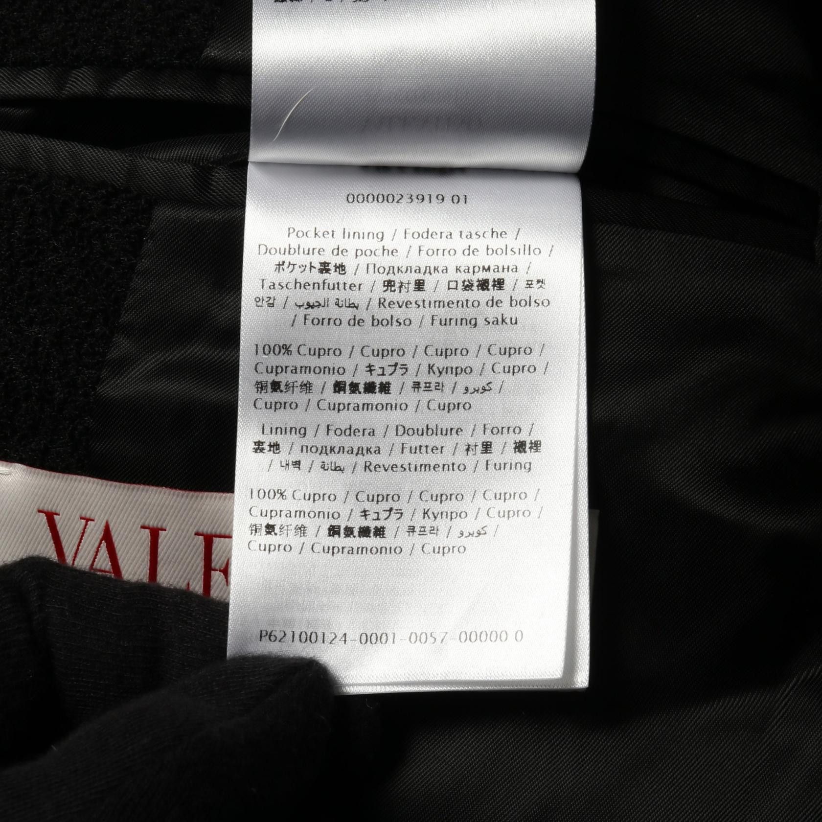 Valentino Valentino Valentino V logo double breasted wool nylon coat Textile Outerwear 2V3CEE60911 DUTY FREE for USA Size ONE SIZE - 5 Thumbnail