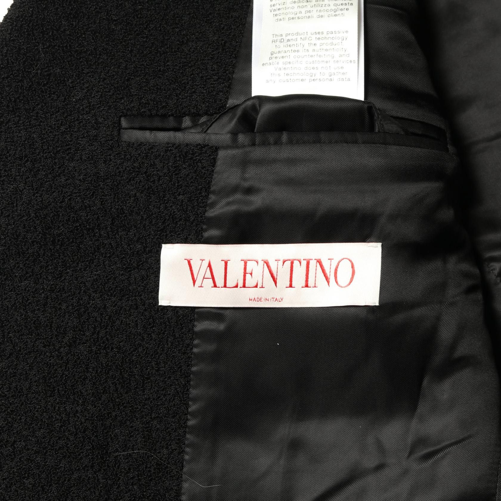 Valentino Valentino Valentino V logo double breasted wool nylon coat Textile Outerwear 2V3CEE60911 DUTY FREE for USA Size ONE SIZE - 3 Thumbnail