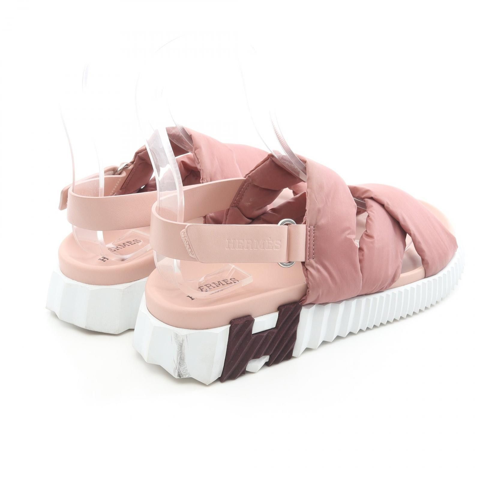 Hermes Hermes Hermes Electric Nylon Leather Sandals Leather Shoes DUTY FREE for USA Size ONE SIZE - 2 Thumbnail