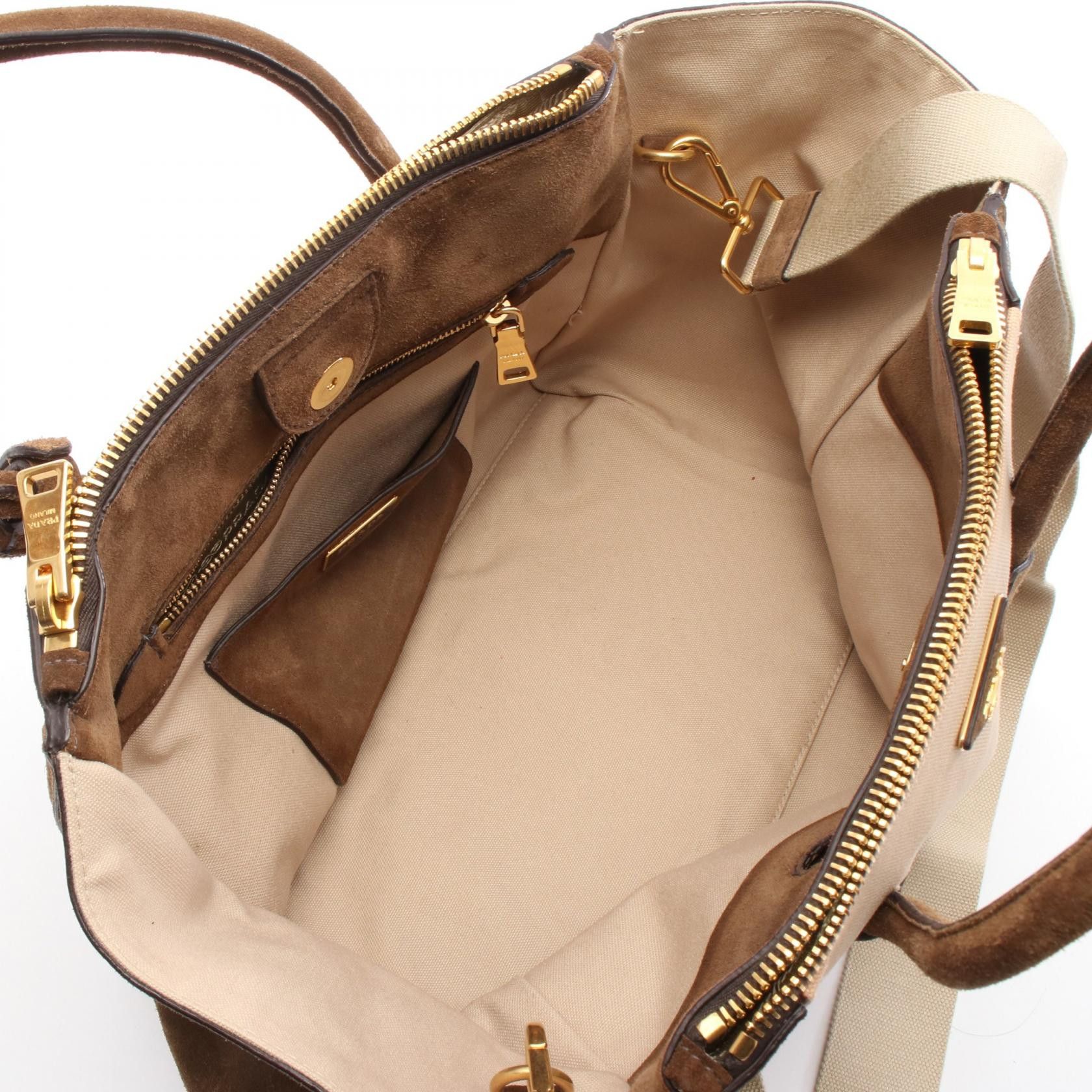 Prada Prada Prada CANAPA SCAMOSCIA Handbag Textile Handbag DUTY FREE for USA Size ONE SIZE - 3 Thumbnail