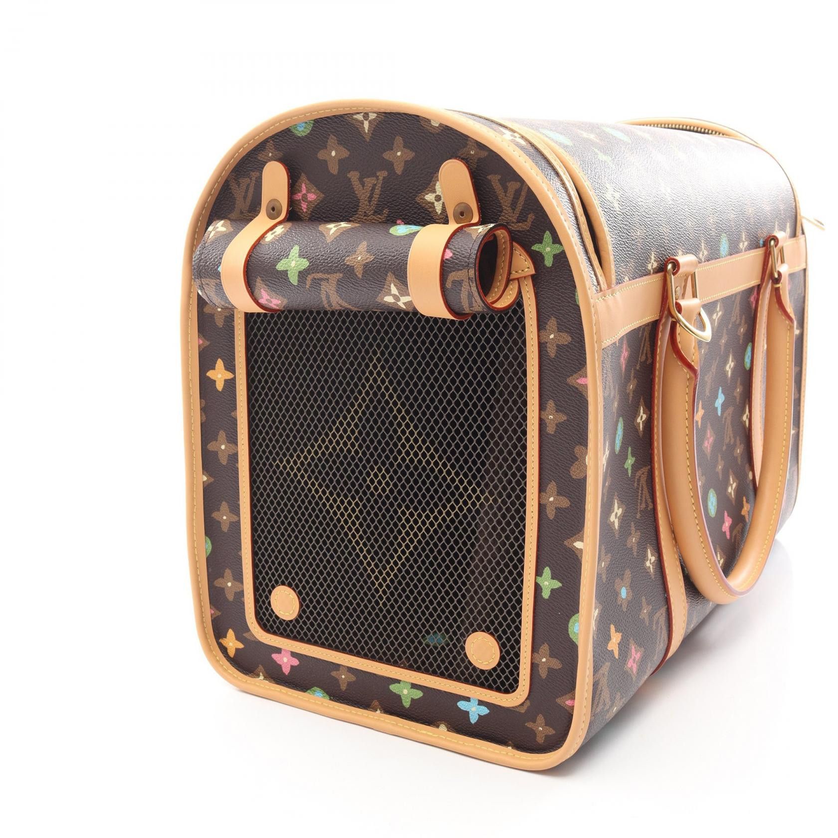 Louis Vuitton Louis Vuitton Louis Vuitton Sac Chien NM Coated Canvas Handbag Textile Pet Bag M47066 DUTY FREE for USA Size ONE SIZE - 6 Thumbnail