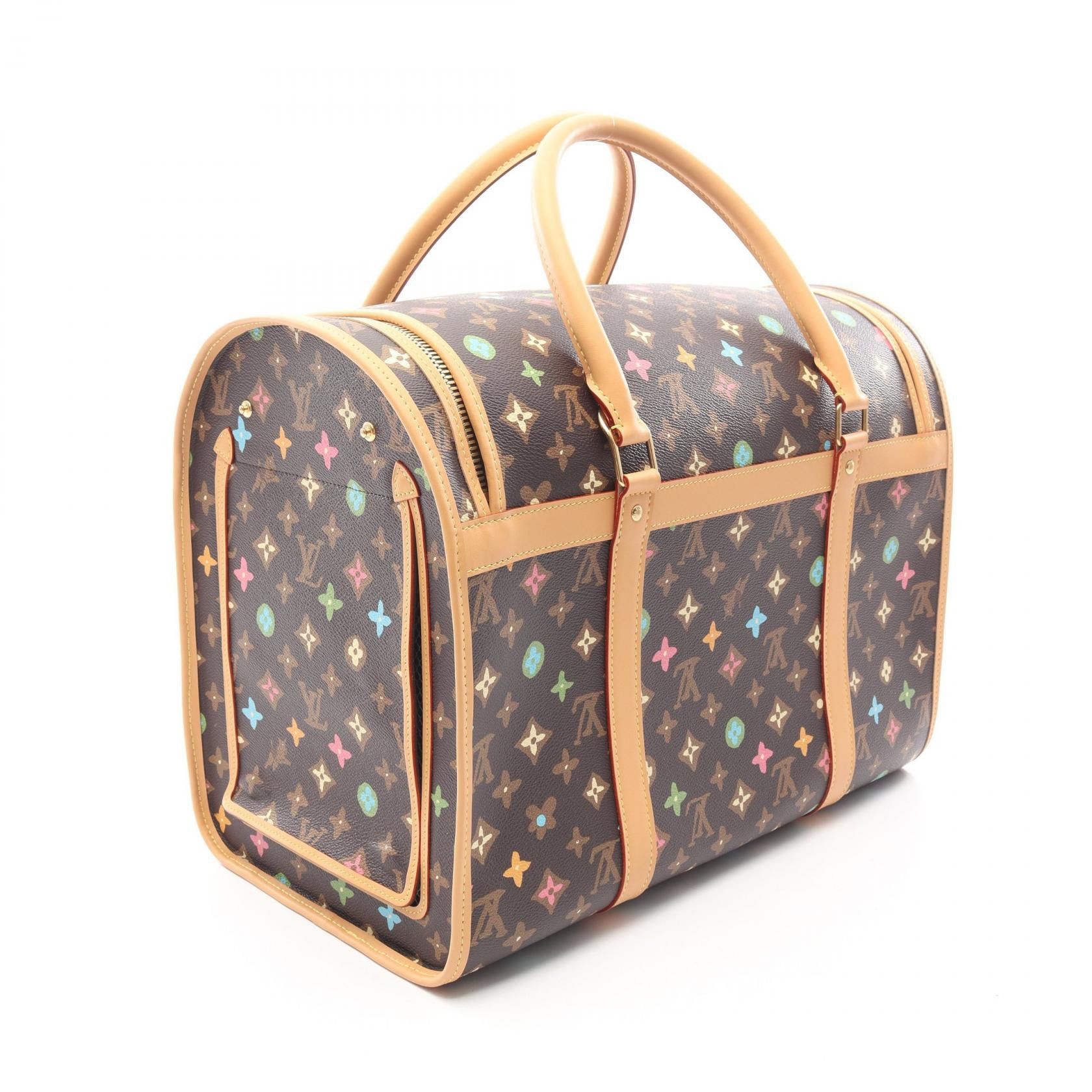 Louis Vuitton Louis Vuitton Louis Vuitton Sac Chien NM Coated Canvas Handbag Textile Pet Bag M47066 DUTY FREE for USA Size ONE SIZE - 2 Thumbnail