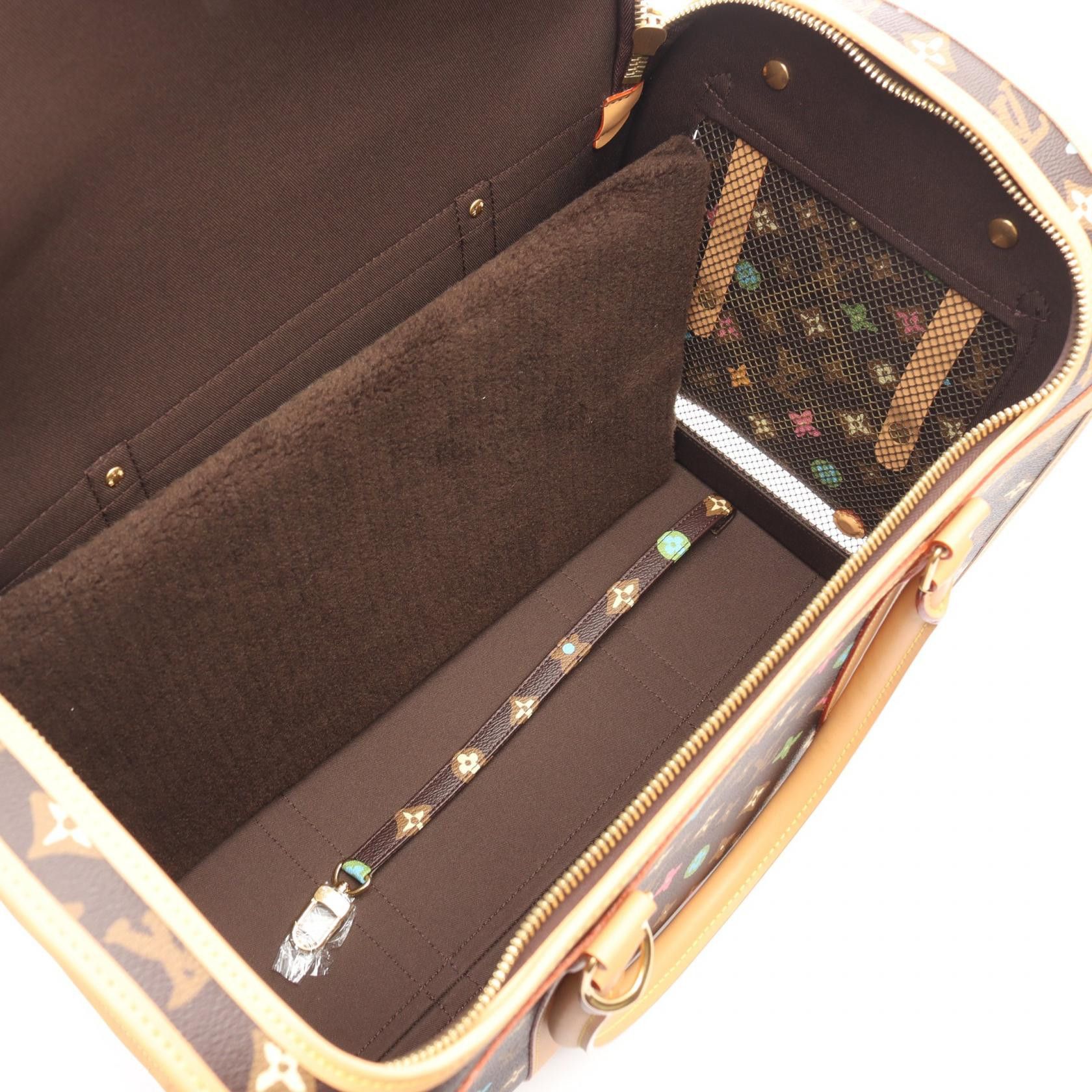 Louis Vuitton Louis Vuitton Louis Vuitton Sac Chien NM Coated Canvas Handbag Textile Pet Bag M47066 DUTY FREE for USA Size ONE SIZE - 4 Thumbnail