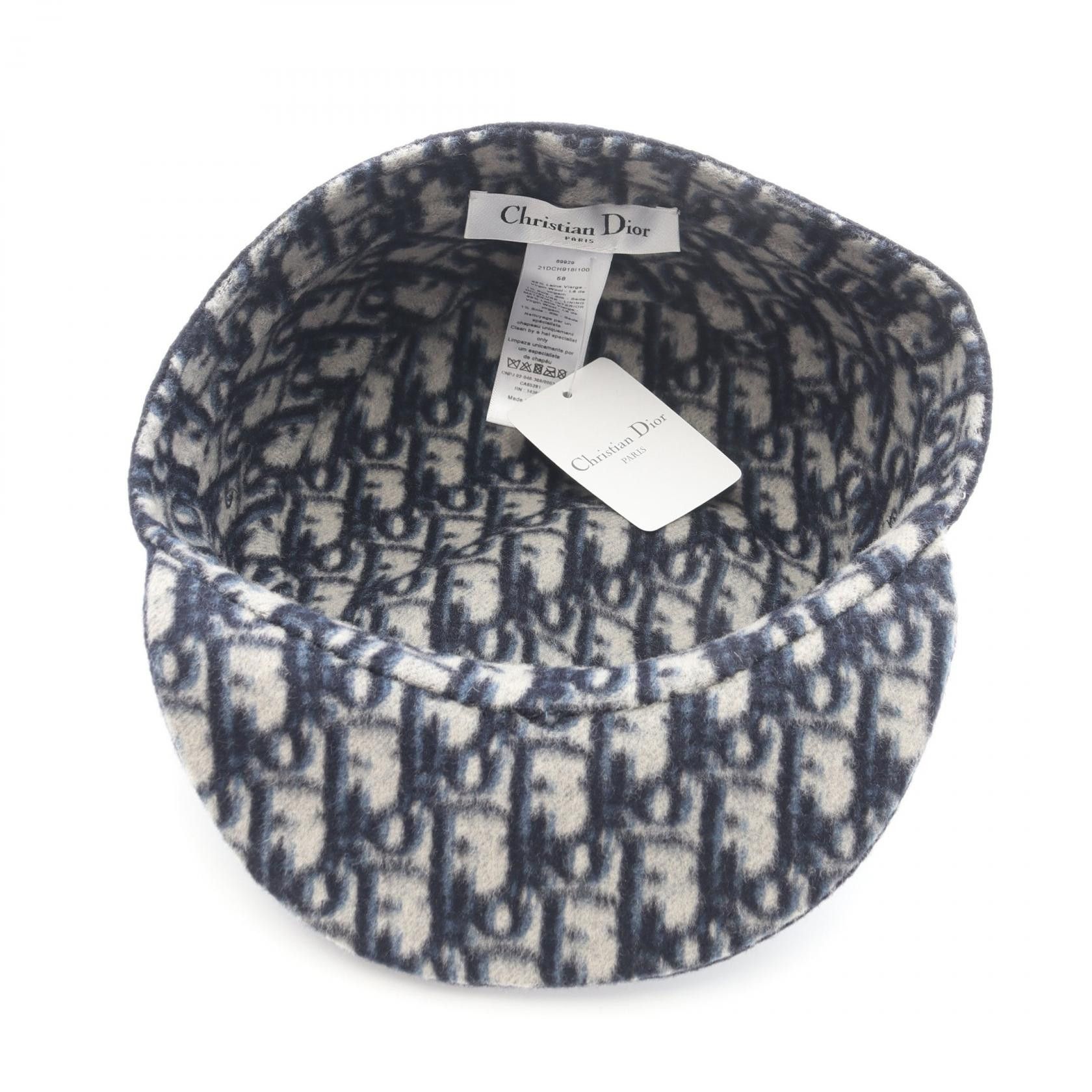 Dior Dior Dior Oblique Wool Silk Cap Textile Hats DUTY FREE for USA Size ONE SIZE - 3 Thumbnail