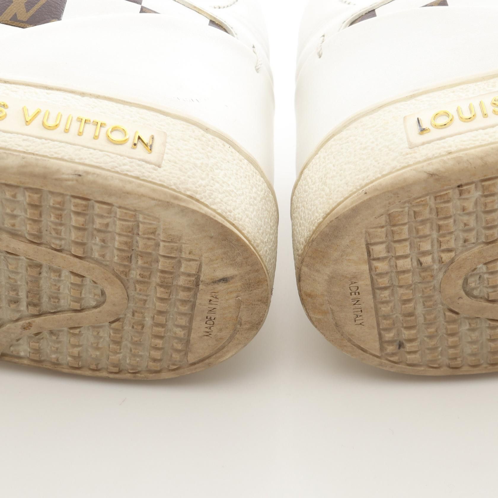 Louis Vuitton Louis Vuitton Louis Vuitton Frontrow Line Monogram Damier Leather Sneakers Leather Shoes 1A678V DUTY FREE for USA Size ONE SIZE - 7 Thumbnail