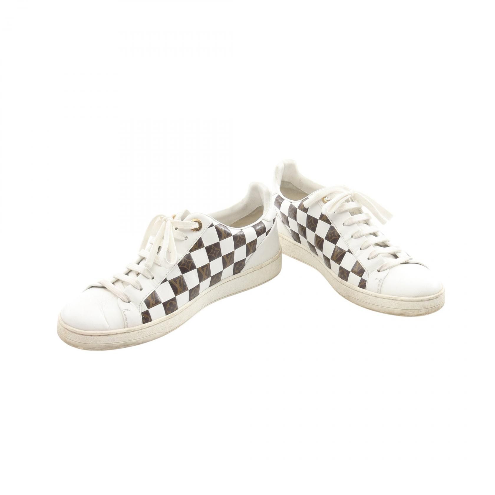 Louis Vuitton Louis Vuitton Louis Vuitton Frontrow Line Monogram Damier Leather Sneakers Leather Shoes 1A678V DUTY FREE for USA Size ONE SIZE - 3 Thumbnail