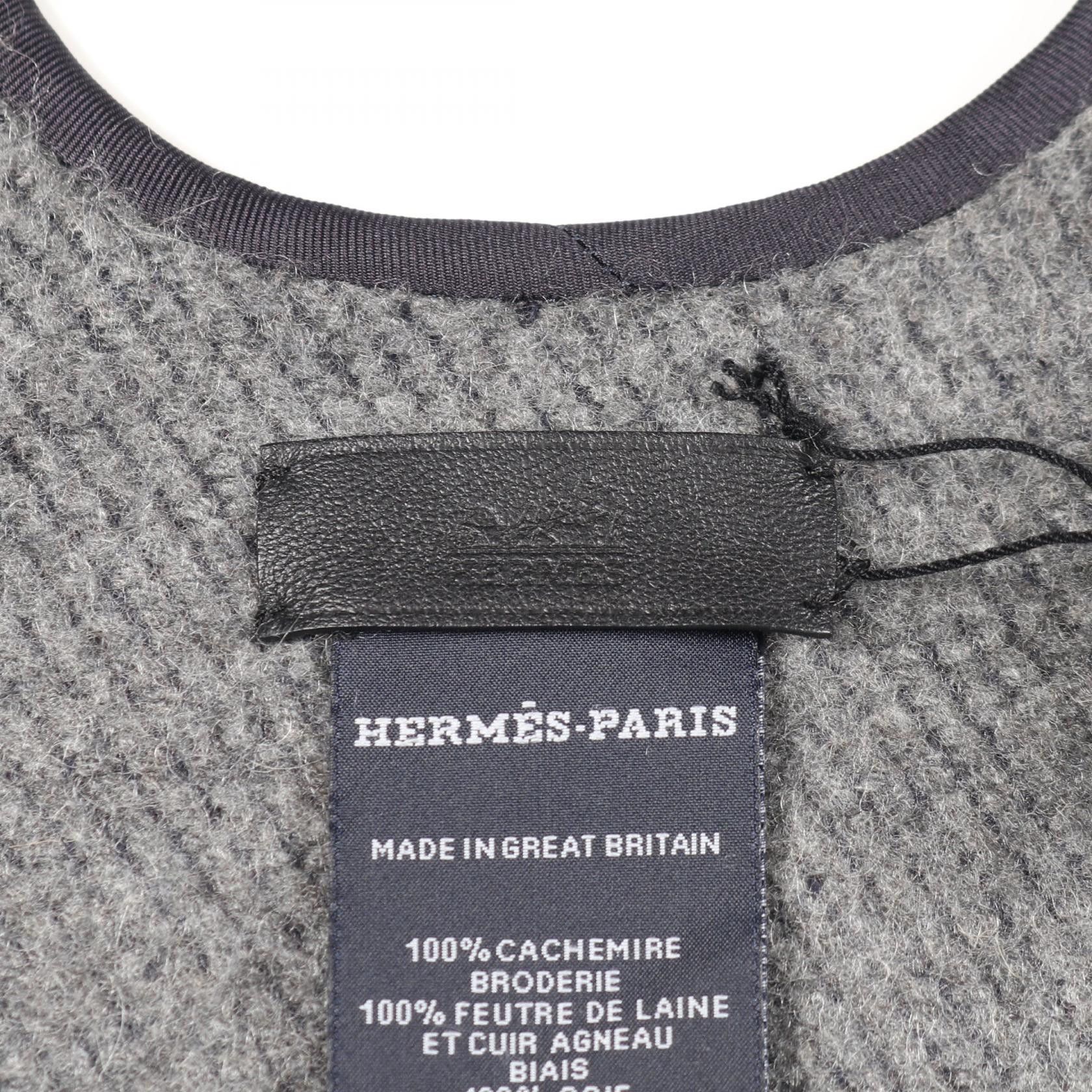Hermes Hermes Hermes TAPIS DE SELLE Cashmere Poncho Textile Outerwear DUTY FREE for USA Size ONE SIZE - 3 Thumbnail