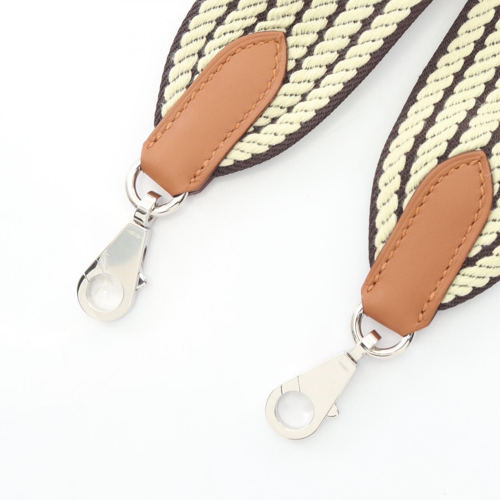 Hermes Hermes Hermes Bandouliere Sangle Cavale Calfskin Canvas Shoulder Strap Leather Other K DUTY FREE for USA Size ONE SIZE - 3 Thumbnail