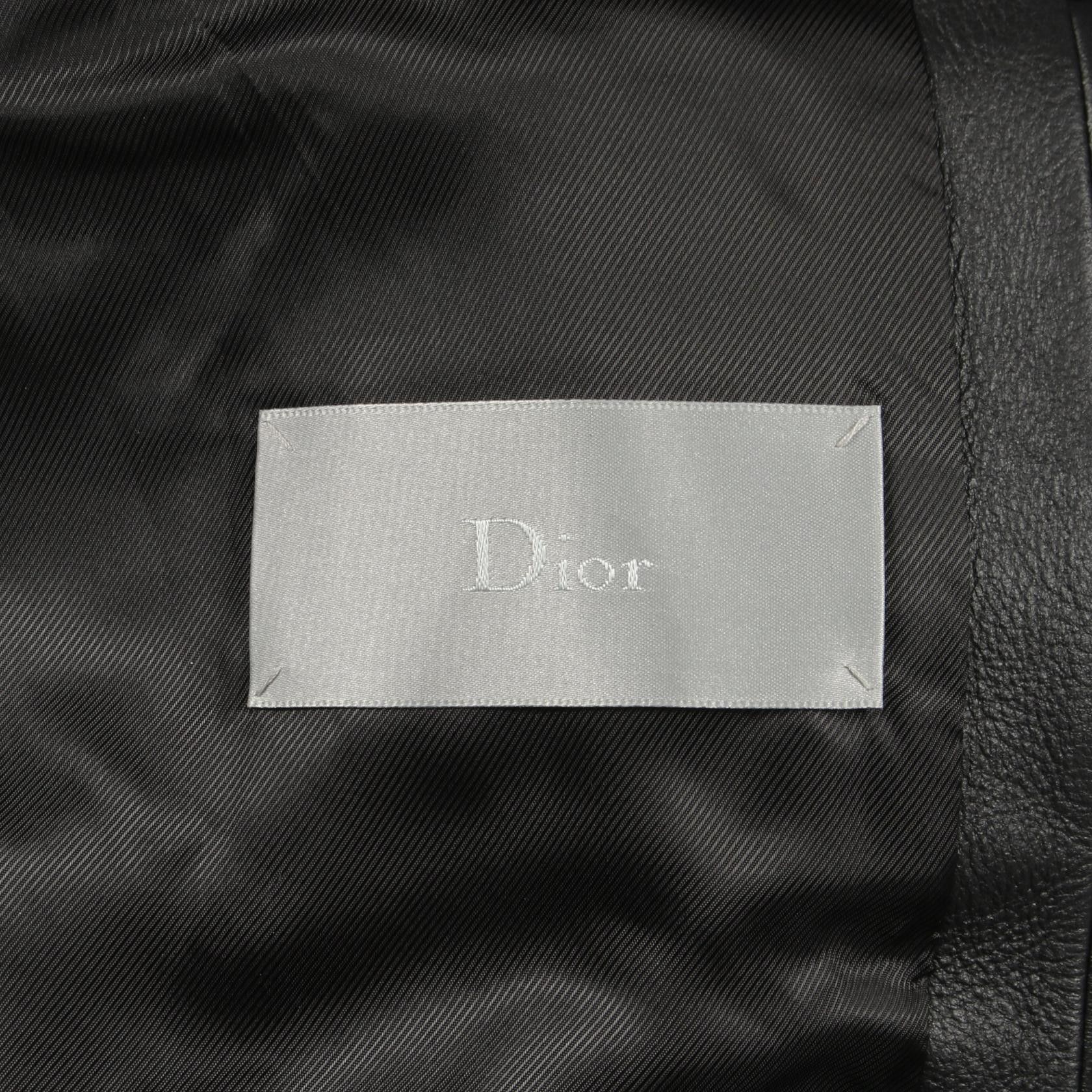Dior Dior Dior Homme Lambskin Blouson Leather Outerwear 833L433Z0328 DUTY FREE for USA Size ONE SIZE - 3 Thumbnail