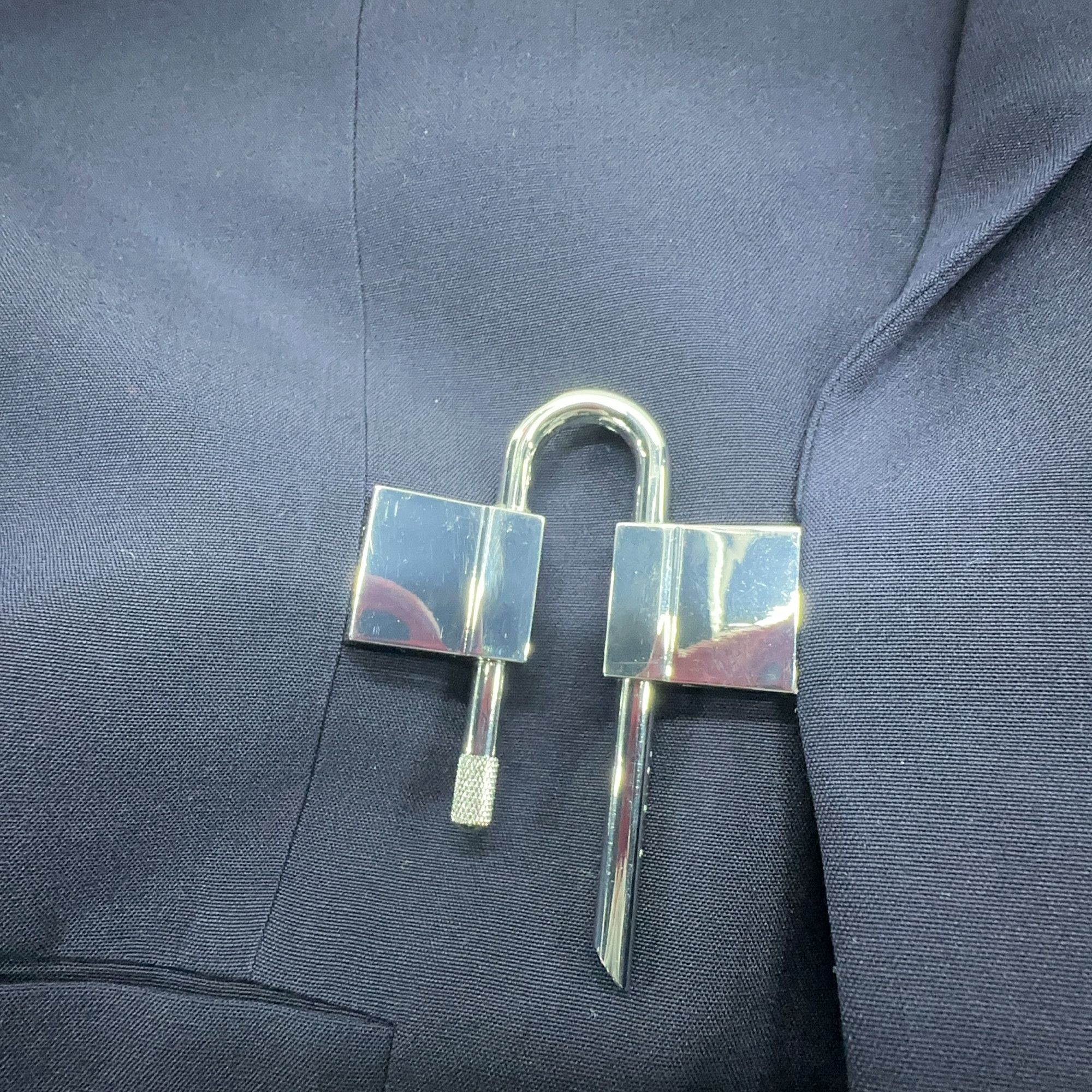 Givenchy Givenchy Navy Metal U-Lock Wool Blazer 36R Size 36R - 7 Thumbnail
