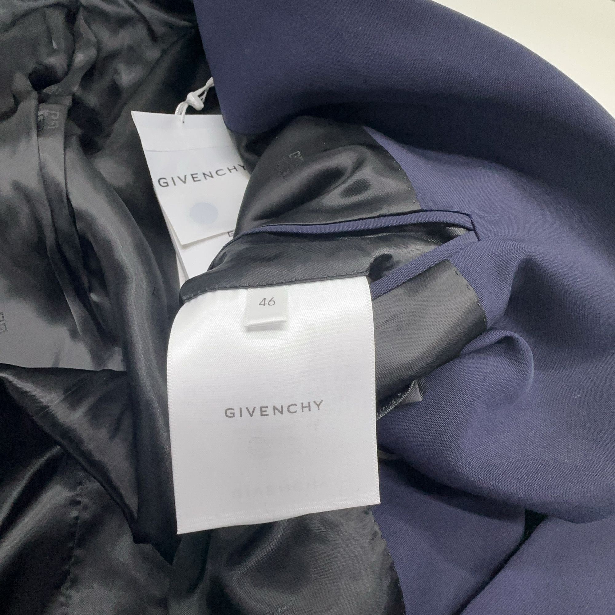 Givenchy Givenchy Navy Metal U-Lock Wool Blazer 36R Size 36R - 4 Thumbnail