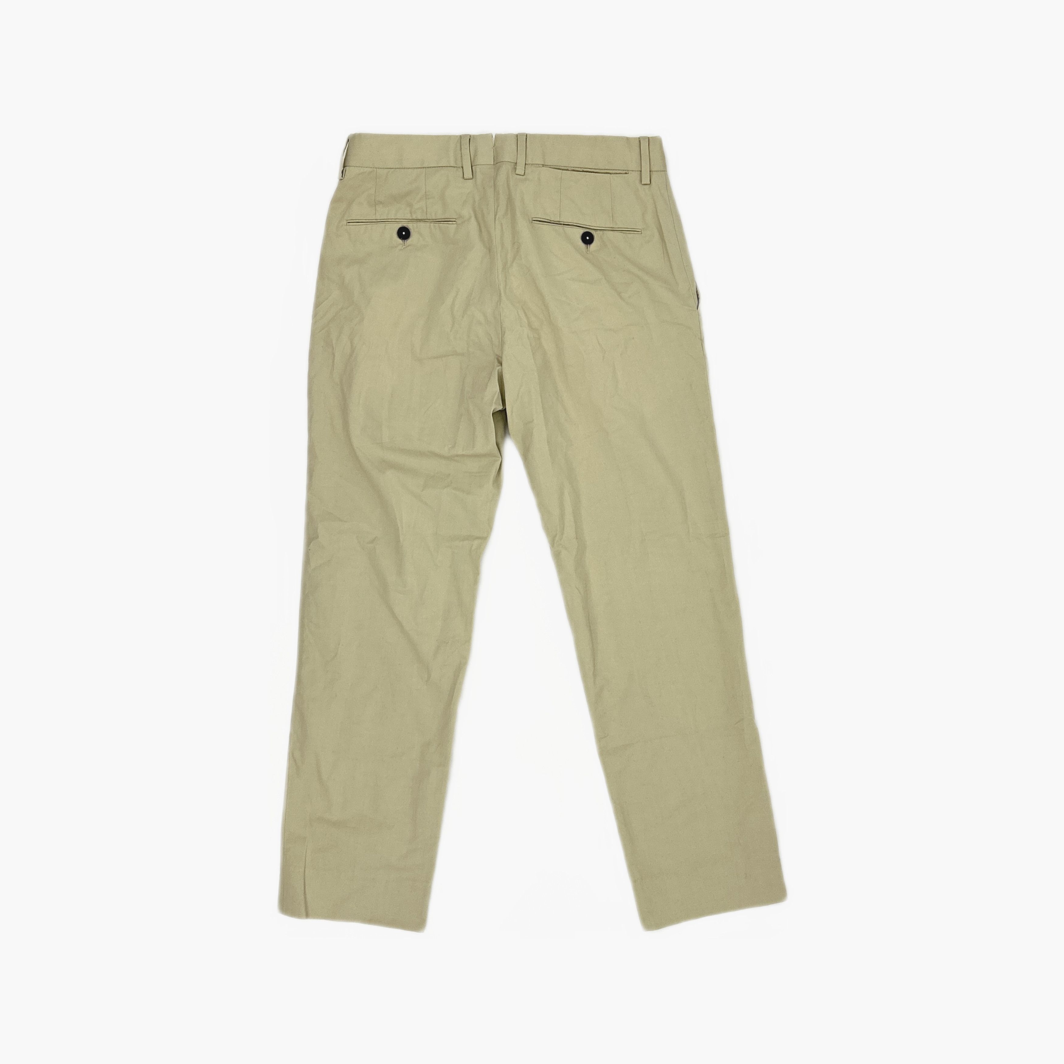 Z Zegna Zegna Beige Cotton Blend Straight Pants 46 Size US 30 / EU 46 - 2 Thumbnail