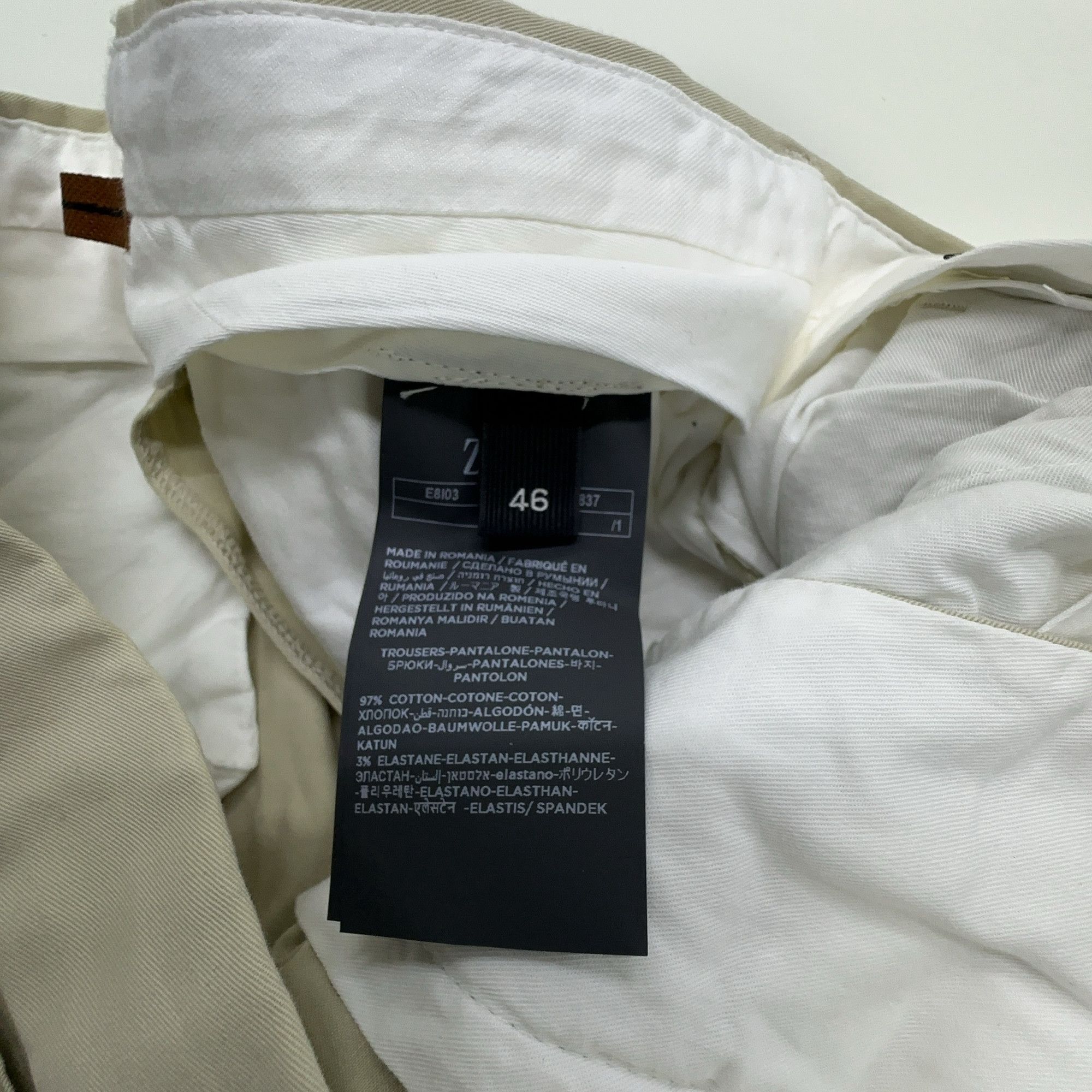 Z Zegna Zegna Beige Cotton Blend Straight Pants 46 Size US 30 / EU 46 - 3 Thumbnail