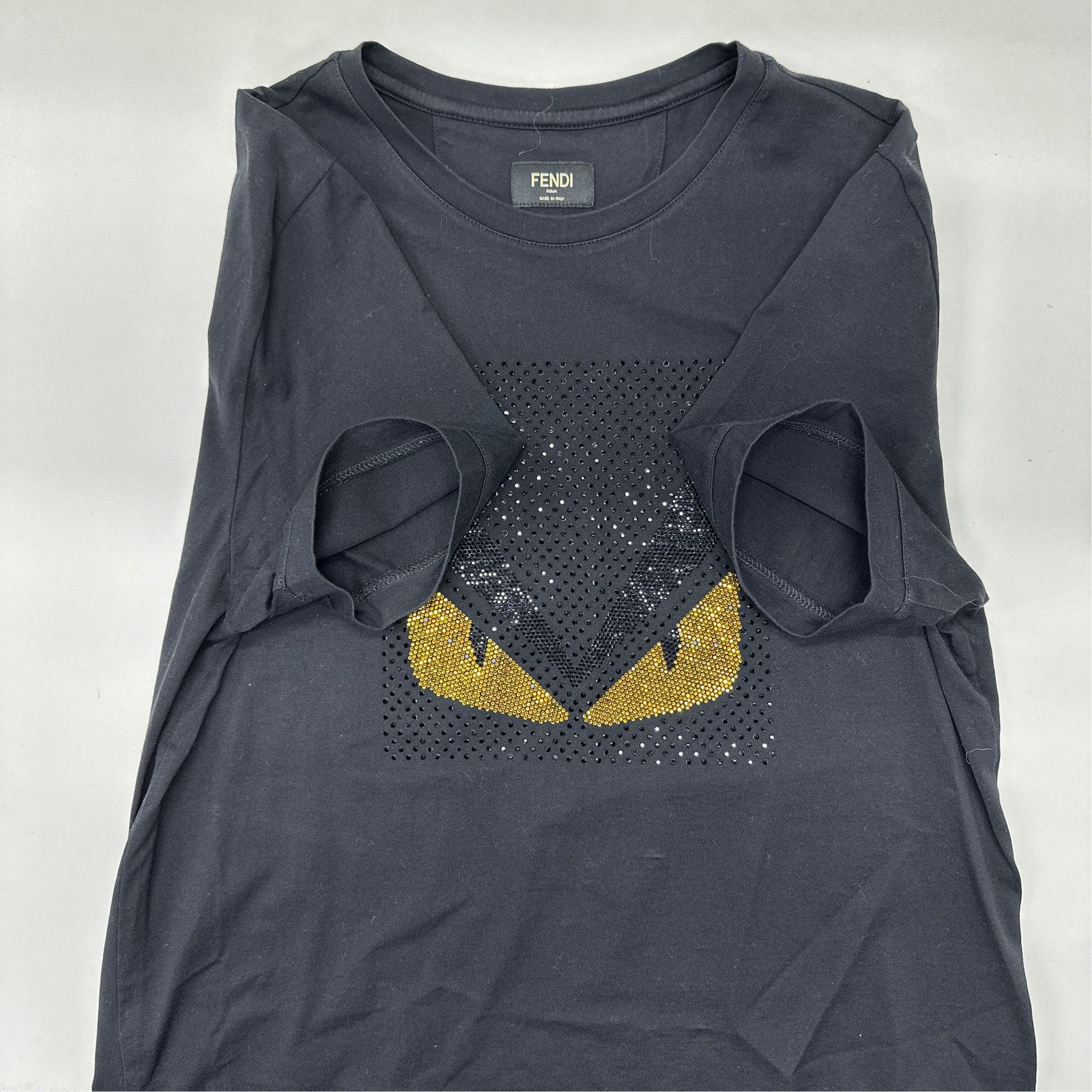 Fendi Fendi Monster Eyes Embellished T-Shirt US M Size US M / EU 48-50 / 2 - 9 Thumbnail